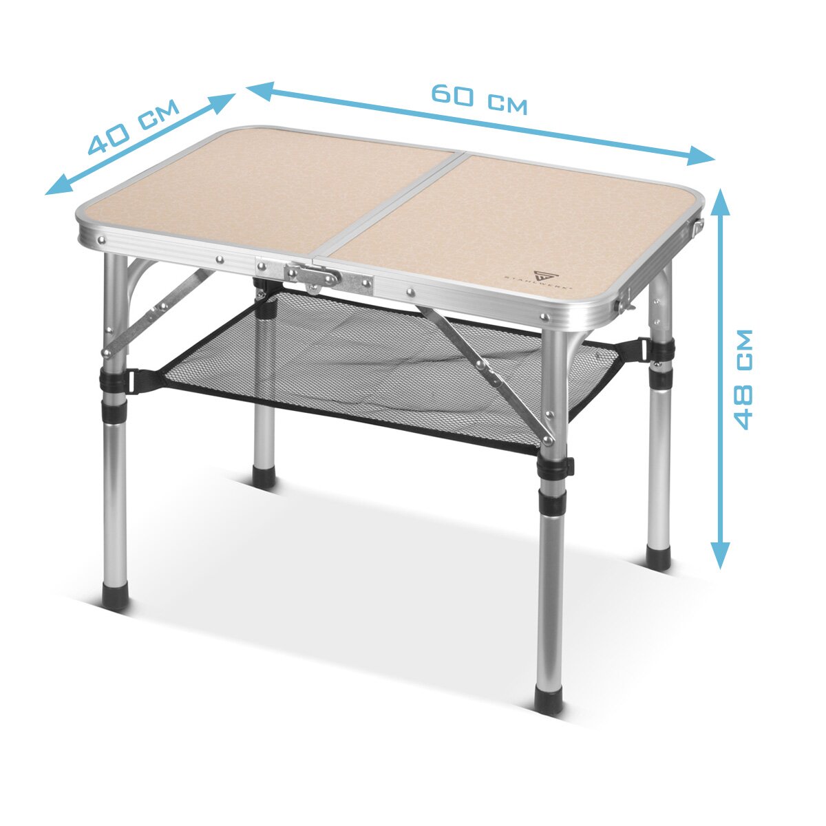 Tableau de pliage en aluminium Steelworks 60 x 40 x 48 cm Tableau de camping | Table en aluminium | Table de jardin | Meubles de camping | Table pliante | Table de pique-nique