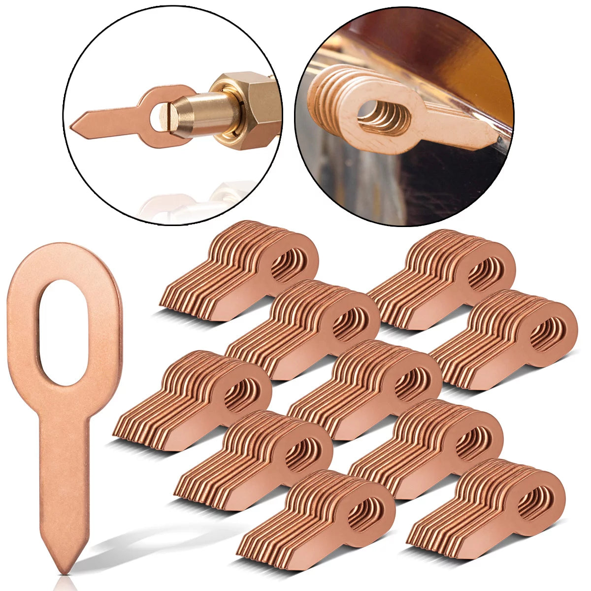 STAHLWERK 2 x Anschweissösen 50er Set, Smart Repair Zubehör für Ausbeulspotter / Dellenlifter / Punktschweissgerät / Ausbeulwerkzeug zur professionellen Reparatur von Kfz Karosserien