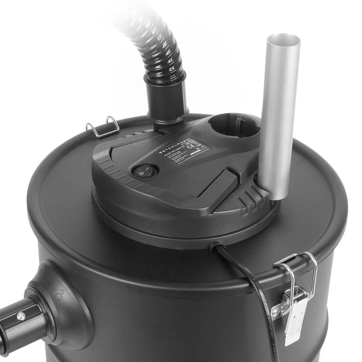 STAHLWERK Aschesauger VCL-1000 ST | Ofensauger mit 20 Liter Schmutzbehälter | 1000 W Leistung | Kamin-Staubsauger mit HEPA Filter | Blasfunktion | Für kalte Asche, Ofen, Grill, Werkstatt