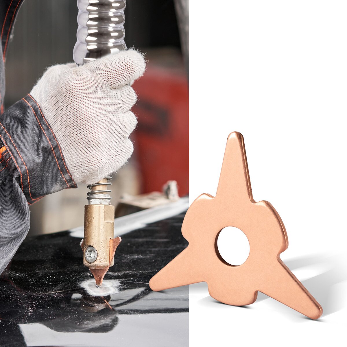 STAHLWERK Ausbeulsterne 20er Set, Smart Repair Zubehör für Ausbeulspotter / Dellenlifter / Punktschweißgerät / Ausbeulwerkzeug zur professionellen Reparatur von Kfz Karosserien