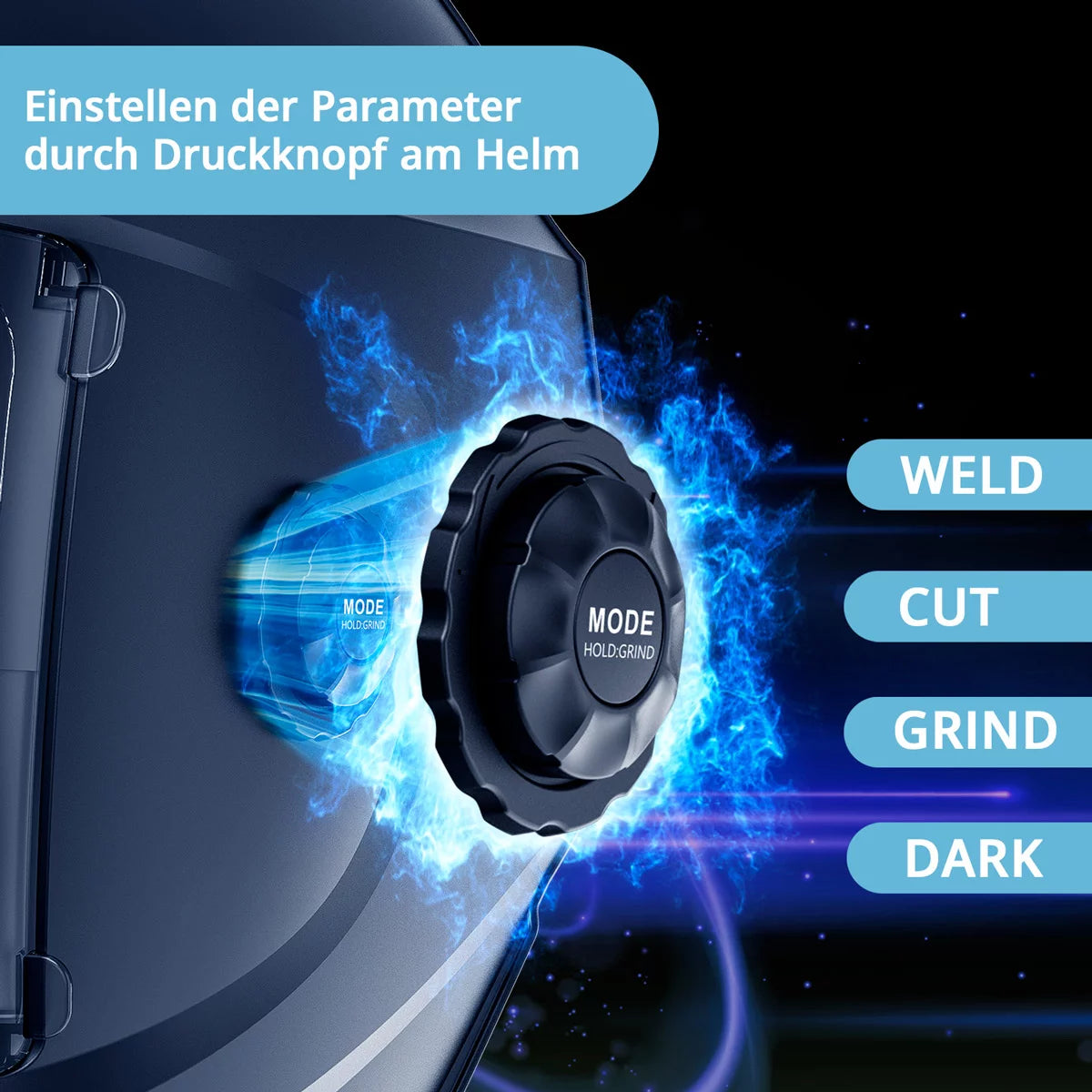Casco de soldadura automático STAHLWERK 3 en 1 BOOSTER AIR | Casco de soldadura con suministro de aire fresco | sistema PAPR | Reproducción de color verdadero | Memoria de trabajo | Oscurecimiento DIN 4 hasta DIN 13 | Clase óptica 1/1/1/2