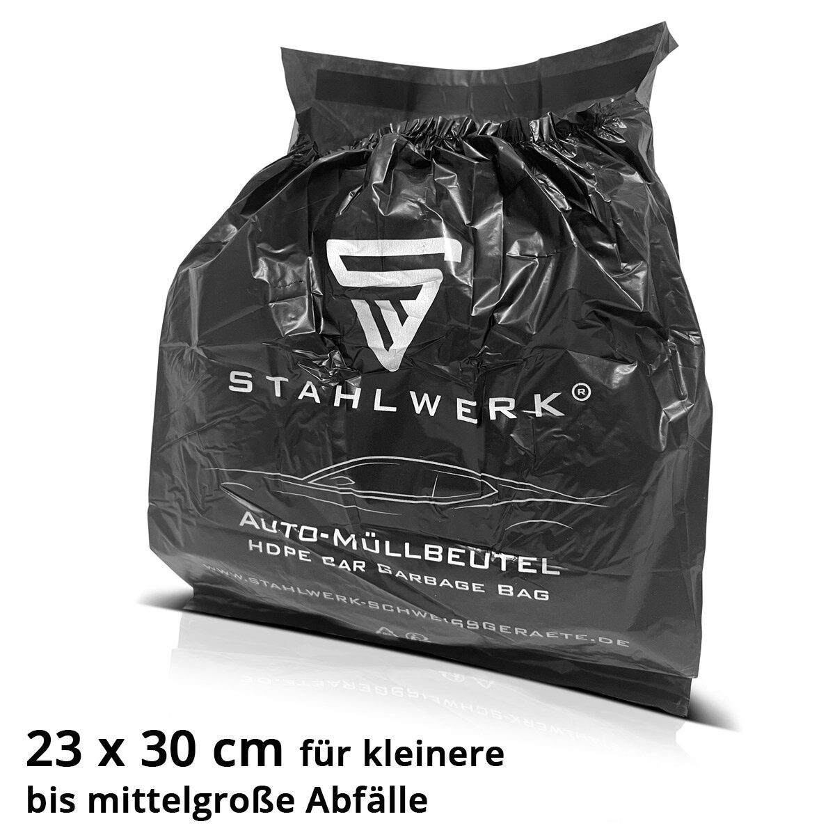 Steelworks Automa Sac à déchets 30 pièces 23 x 30 cm Sac déchets plus forts | Sacs à ordures | Sac à ordures | Sacs à ordures en plastique HDPE résistant aux déchirures