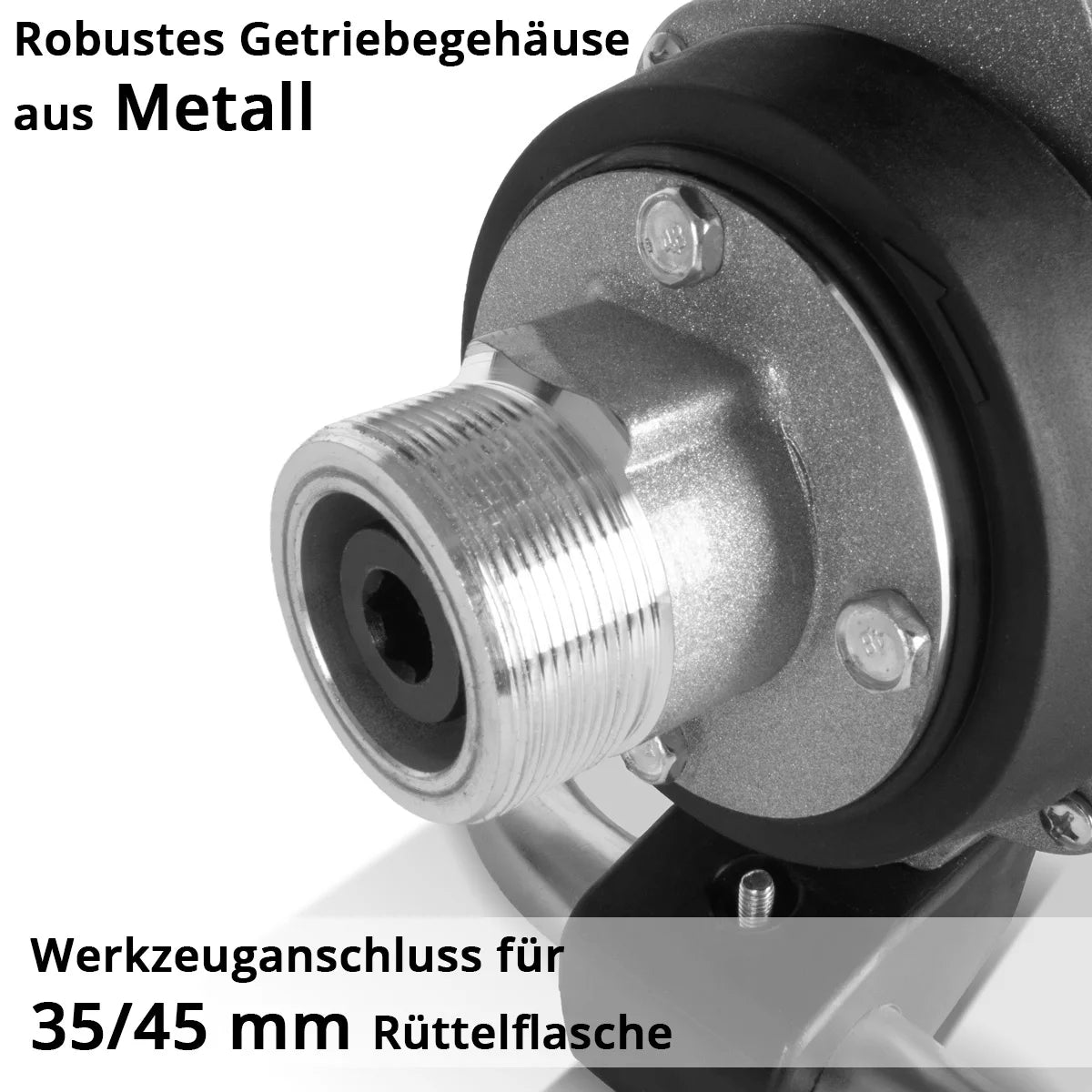 STAHLWERK BR-1600 ST concrete compactor | 1,600 watts at 19,000 rpm | Strong concrete vibrator | Bottle vibrator for 35 / 45 mm vibrating bottle | Internal vibrator for walls, ceilings, foundations