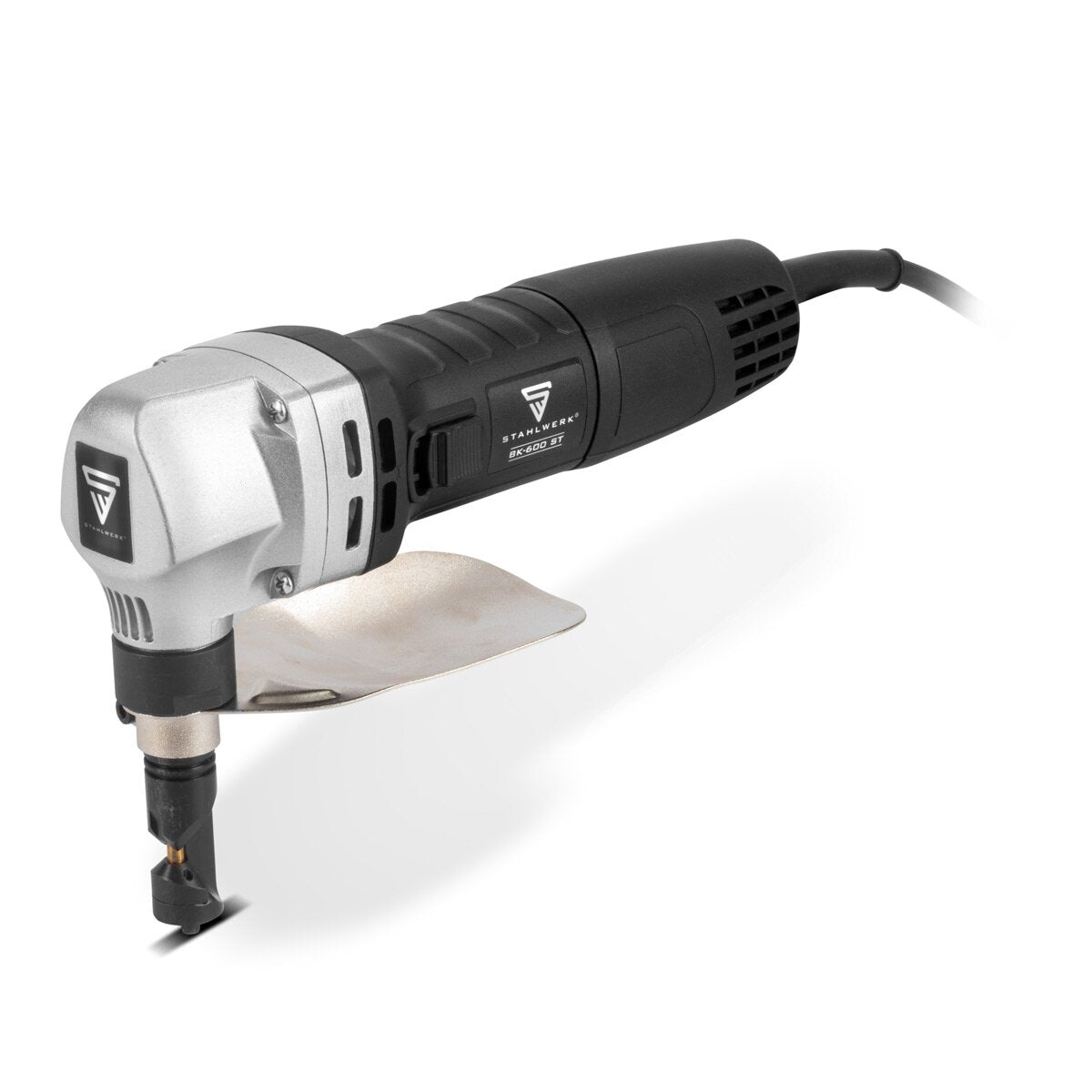 Prime à tôle en acier BK-600 ST avec 600 W et 2 000 tr / min jusqu'à 2,5 mm de profondeur de coupe des ciseaux de tôle électrique | Blechschneider | Nibbler | Knabber | Cisaillements en étain | Primeur en métal | Mât métallique