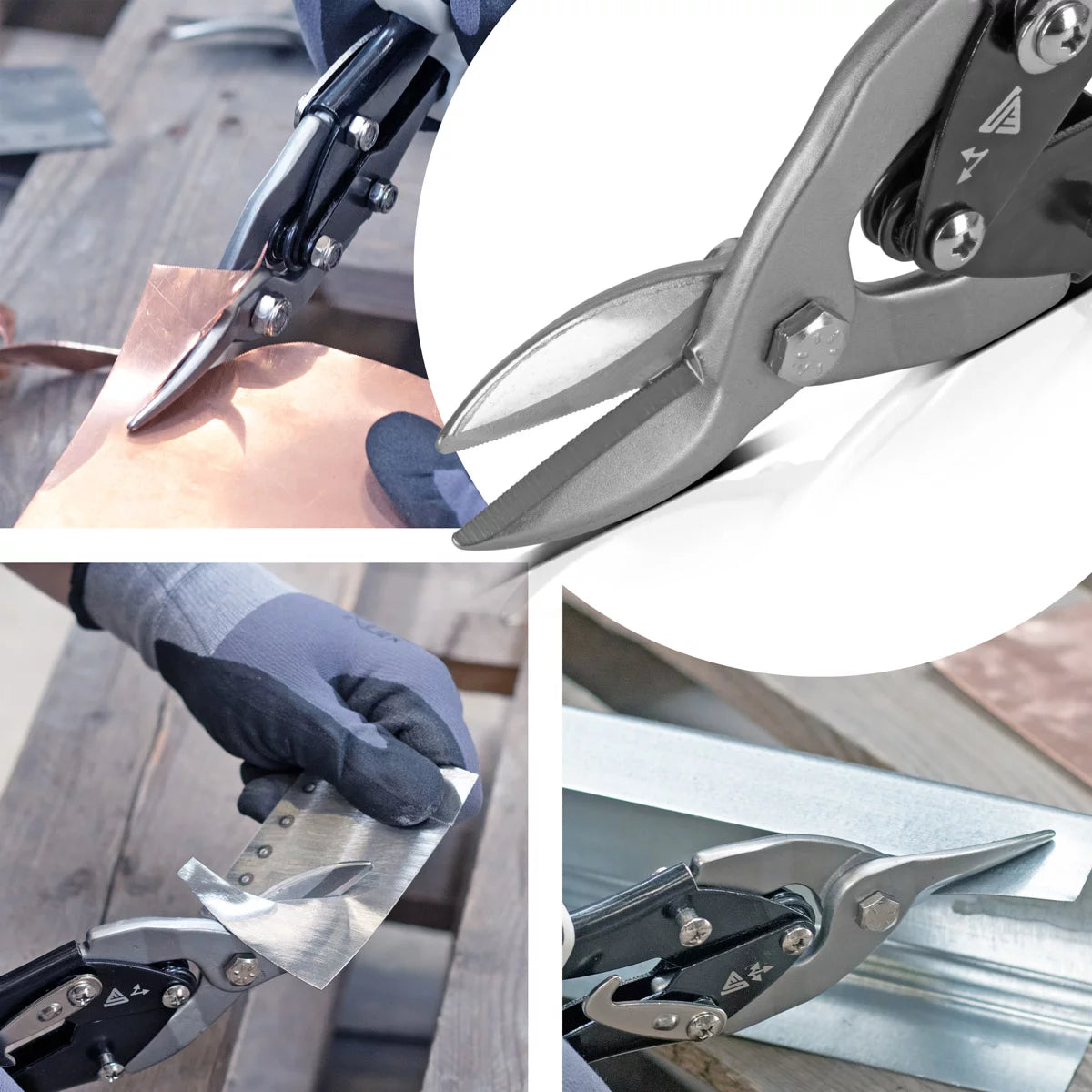 Ciseaux en tôle en acier ciseaux métalliques professionnels à coupe droite | Blechschneider | Coupes de métaux pour les feuilles de métal de coupe professionnelles