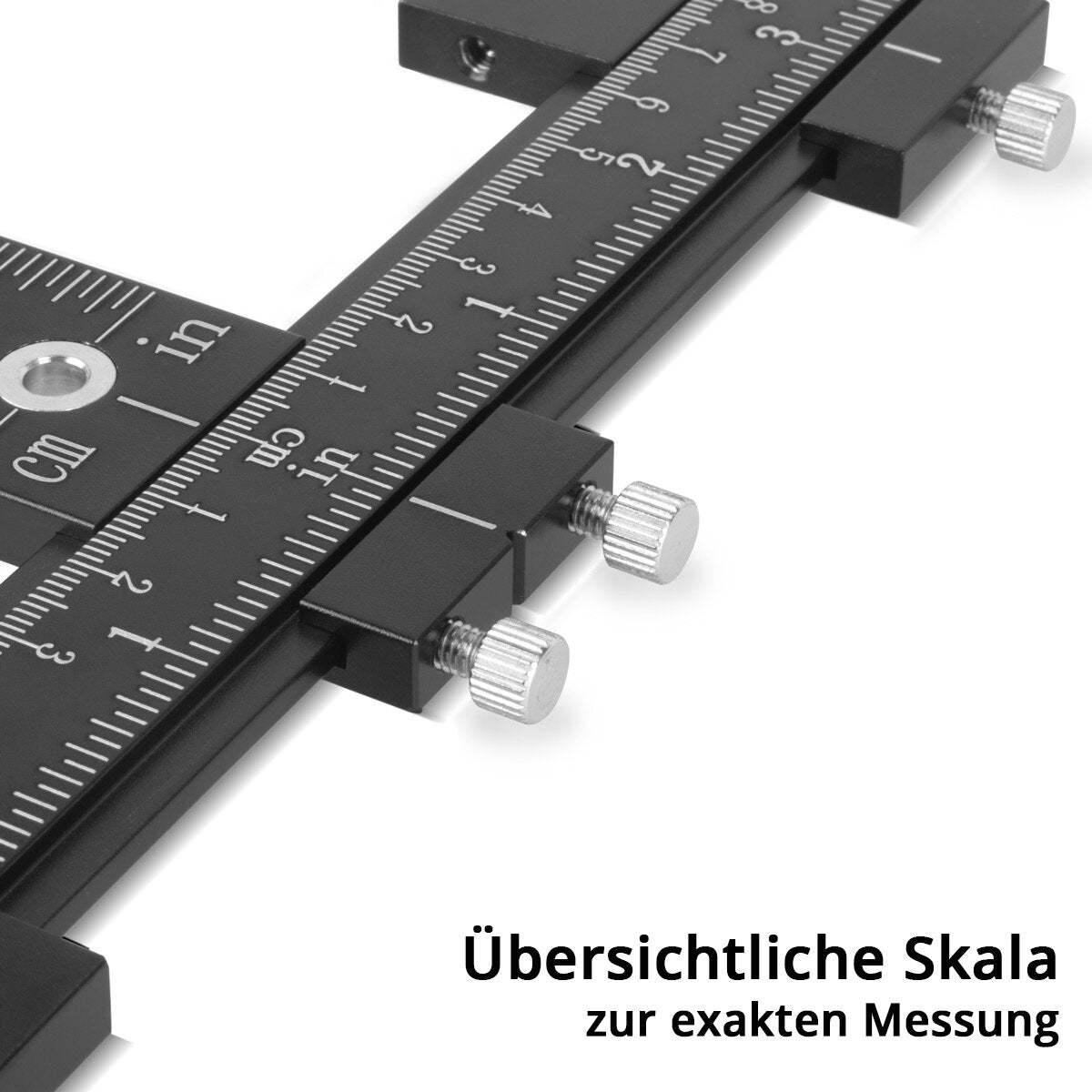 Steelwork drilling device with stop adjustable aluminum drilling template | Drilling | Drilling help | Dübellehre | Drilling apprenticeship for the exact positioning of boreholes