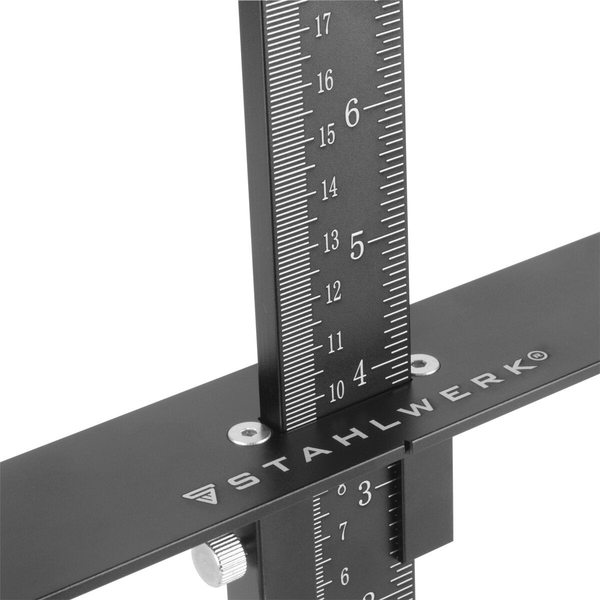 Steelwork drilling device with stop adjustable aluminum drilling template | Drilling | Drilling help | Dübellehre | Drilling apprenticeship for the exact positioning of boreholes