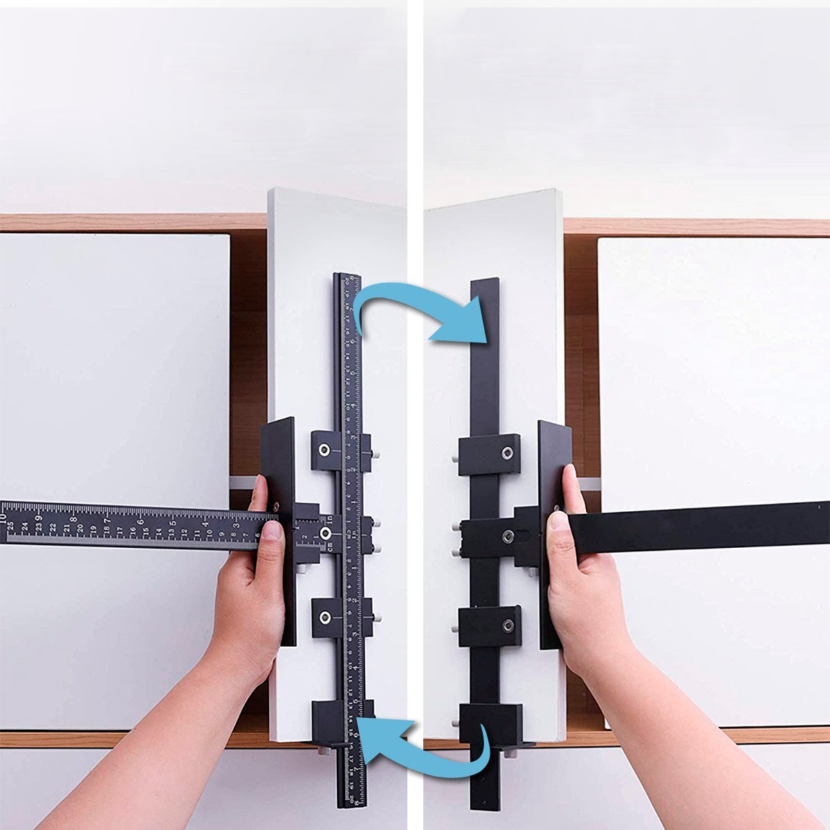 Steelwork drilling device with stop adjustable aluminum drilling template | Drilling | Drilling help | Dübellehre | Drilling apprenticeship for the exact positioning of boreholes