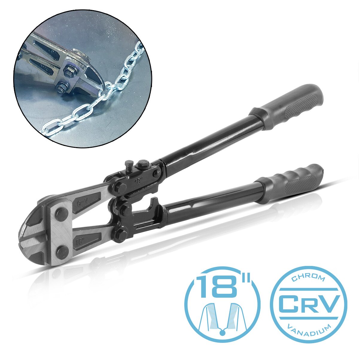 Steelworks Bolzenschneider 18 “Chrom-Vanadium Professional Bolt Scissors | Steel cutter | Mattenschneider | Construction steel scissors | Metal cutter with hardened cutting baking