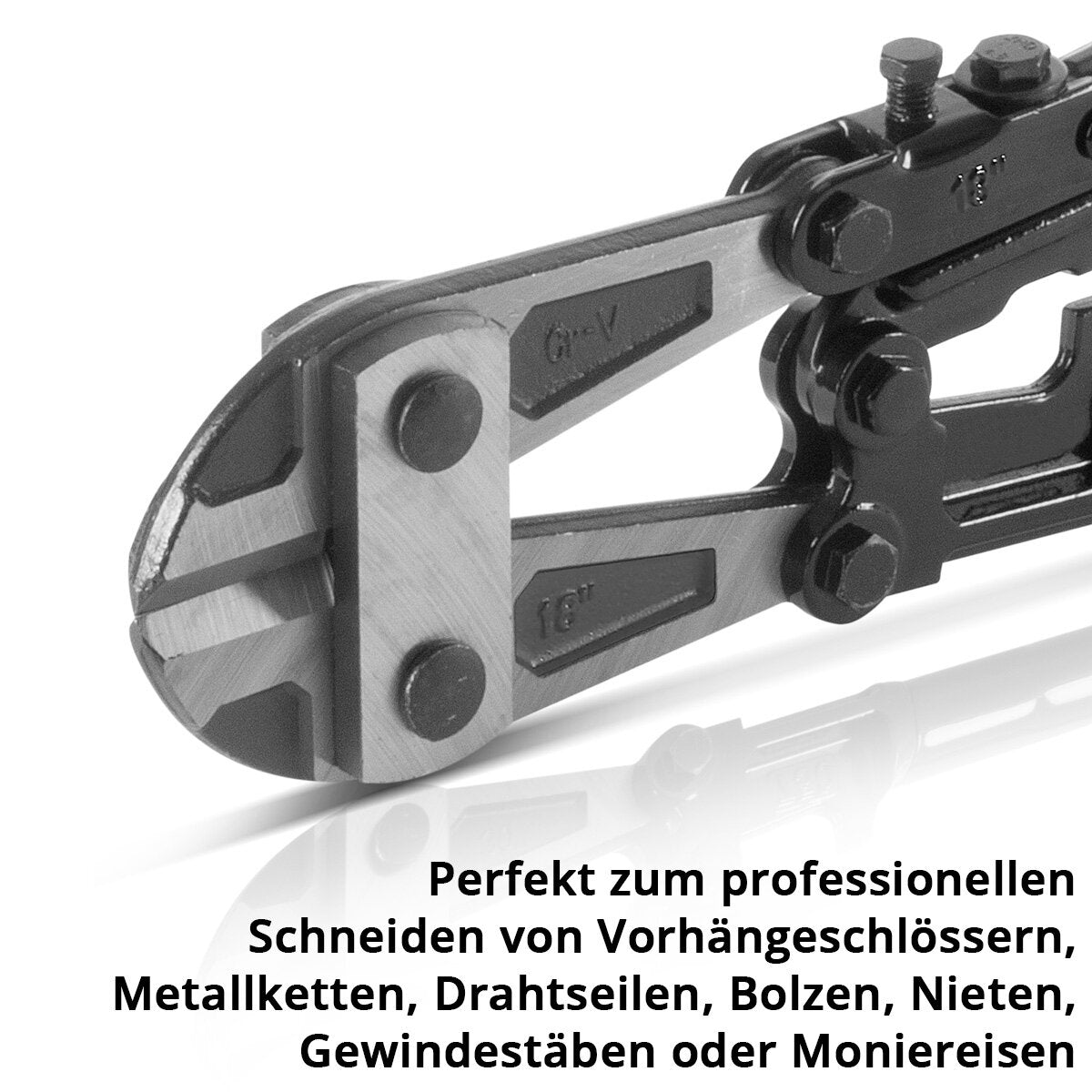 Steelworks Bolzenschneider 18 “Chrom-Vanadium Professional Bolt Scissors | Steel cutter | Mattenschneider | Construction steel scissors | Metal cutter with hardened cutting baking