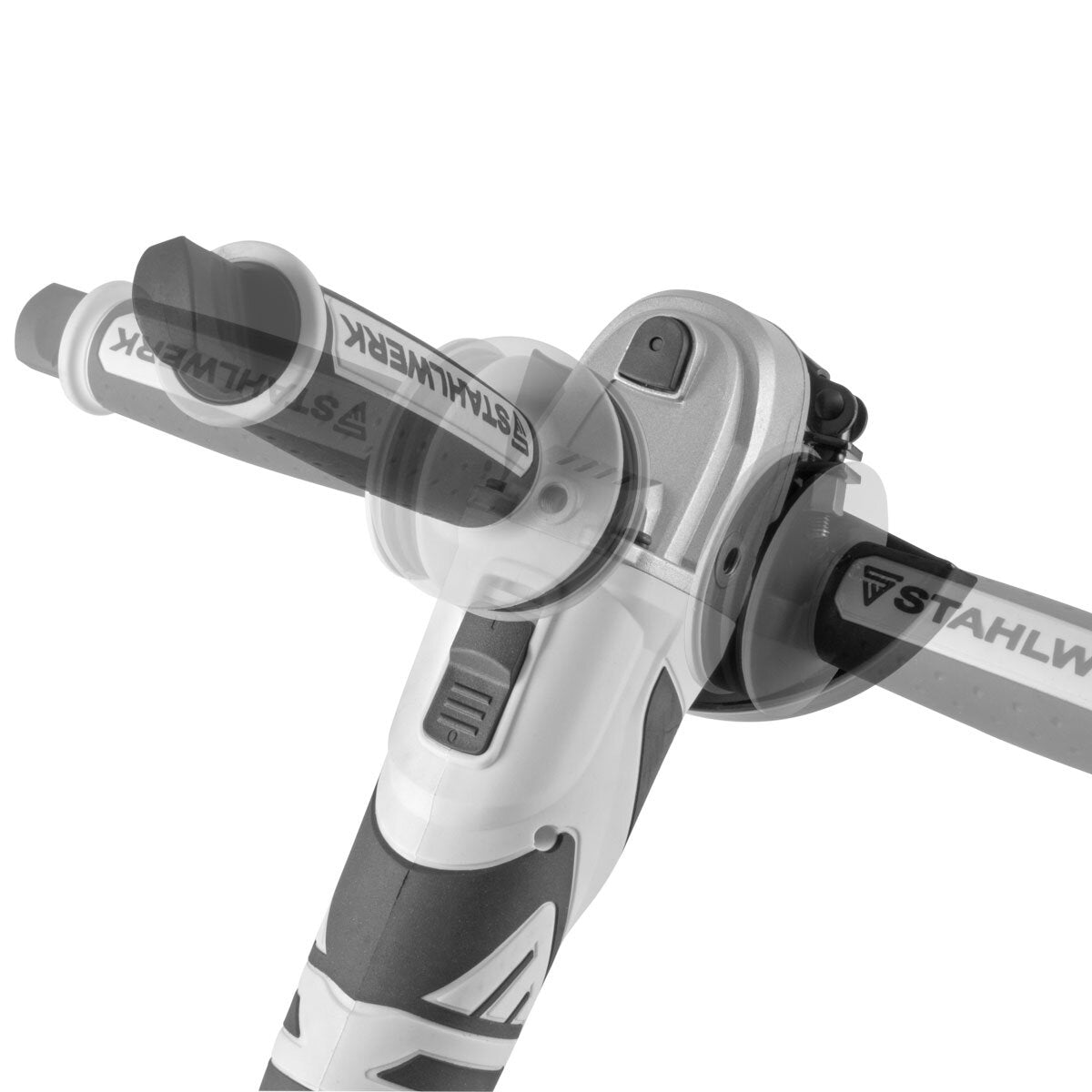 Steelworks Brushless battery angle grinder AWS-20 ST solo | 20 volt system | 0 - 7500 min -1 | Disc sizes 115 mm & 125 mm | Separation grinder | Separate witch | 7 year guarantee