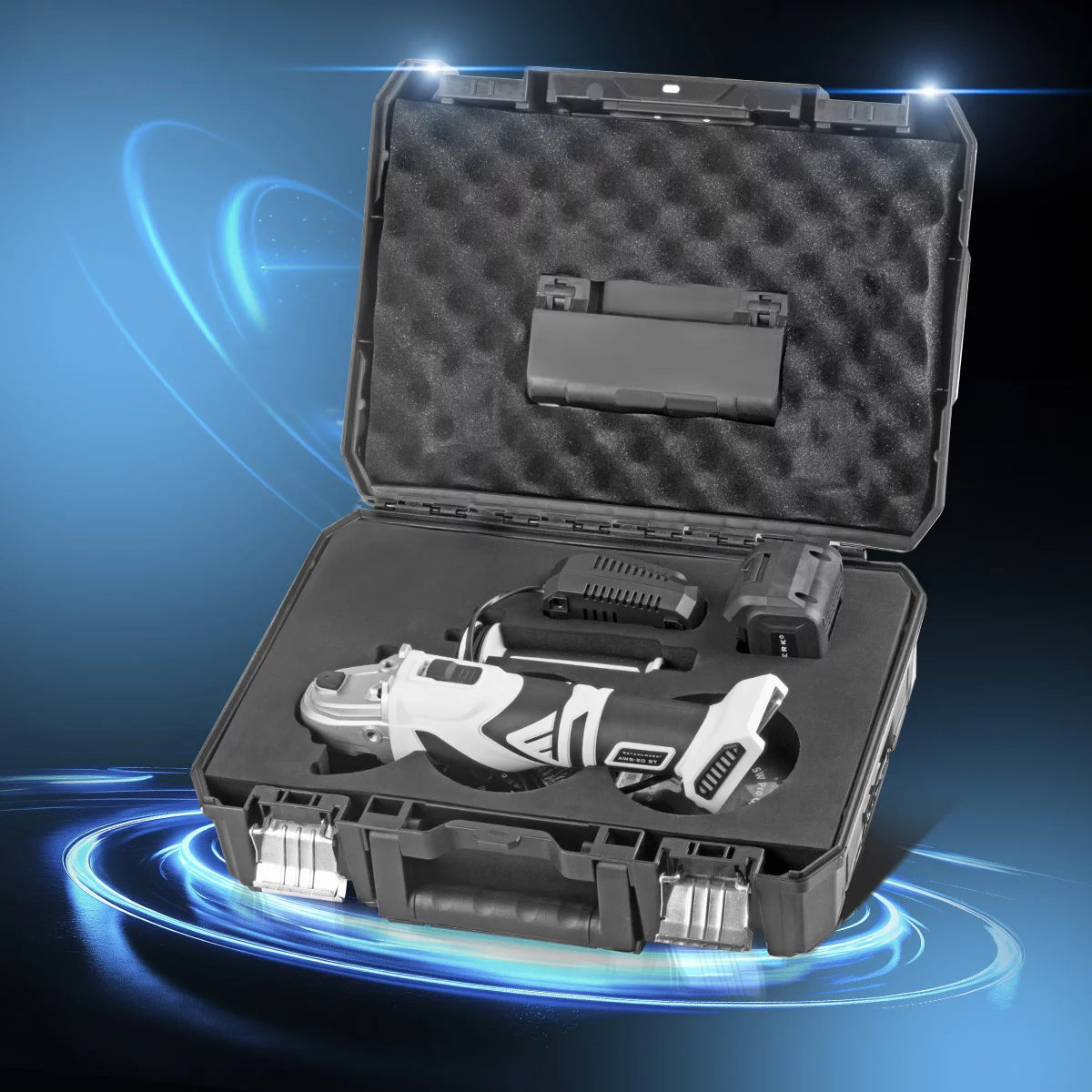 STAHLWERK Brushless Akku Winkelschleifer AWS-20 Bürstenlos 20 V/4Ah Akku System, 0 - 7500 min-1, Scheibengrößen 115 mm & 125 mm, inklusive 1 x 4 Ah Akku und Ladegerät