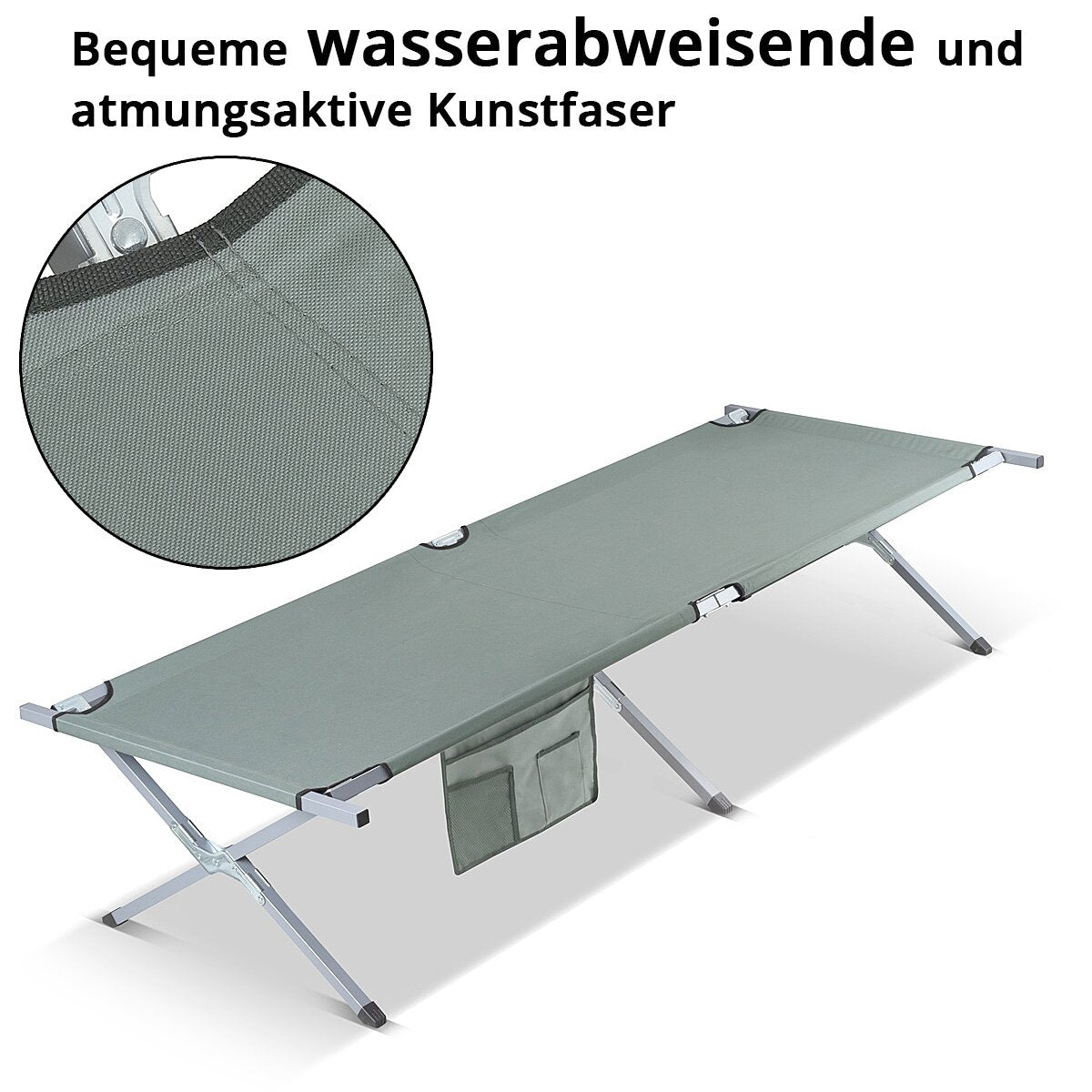 Steelworks Camping Lounger CL-210 ST Lit de terrain pliable xxl avec une capacité de charge de 200 kg 210 x 72 cm lit de camping | Lit pliant | Lit pliant | Pliant allongé | Lit invité | Chauffre pliant avec sac de transport