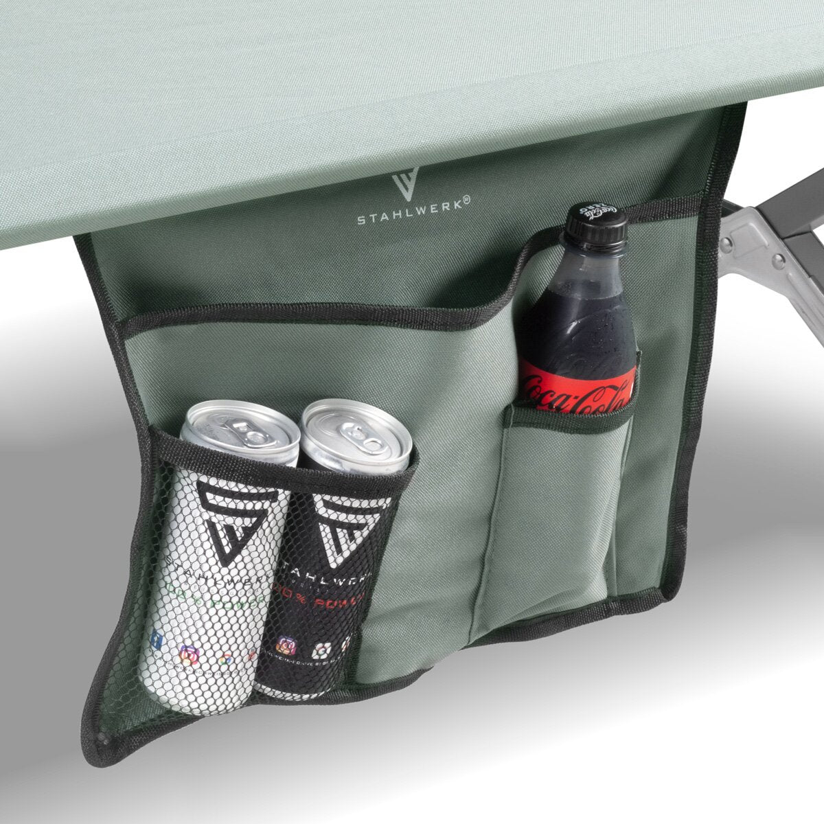 Steelworks Camping Lounger CL-210 ST Lit de terrain pliable xxl avec une capacité de charge de 200 kg 210 x 72 cm lit de camping | Lit pliant | Lit pliant | Pliant allongé | Lit invité | Chauffre pliant avec sac de transport
