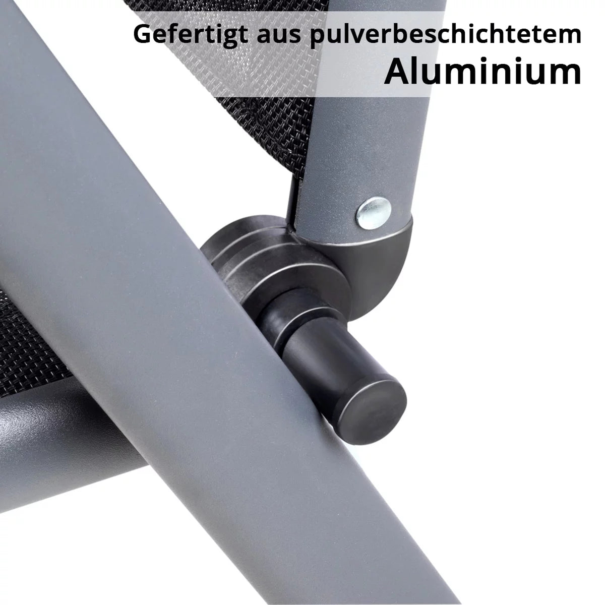 Chaise de camping Stahlwerk CS-103 St 4 Set Garden Chair | Chaise pliante | Fauteuil pliant | Chaise d'aluminium | Hochlehner | Meubles en terrasse | Chaise à pêche à la ligne | Chaise de balcon avec accoudoir et dossier réglable