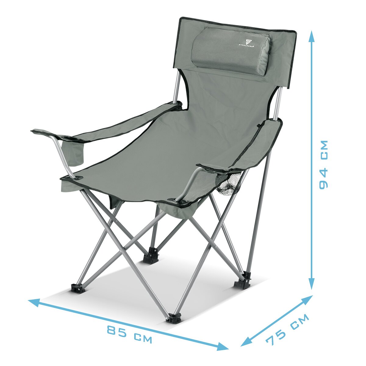 Chaise de camping Steelworks CS-95 St Garden Chaise | Chaise pliante | Fauteuil pliant | Chaise à pêche à la ligne | Chaise pliante | Fauteuil pliant | Fauteuil à pêche