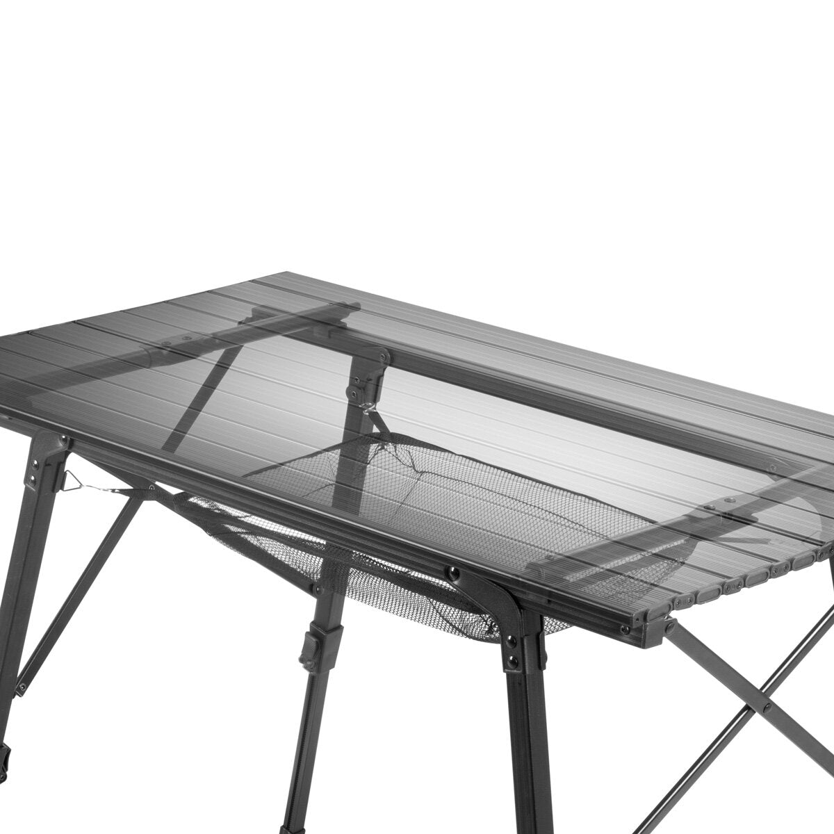 Table de camping en acier CT-30 ST Pliable et tablier en aluminium pliable et ajusté en hauteur | Table de jardin | Table de bière | Meubles de camping | Table pliante | Balcon | Table de terrasse comprenant un sac de transport