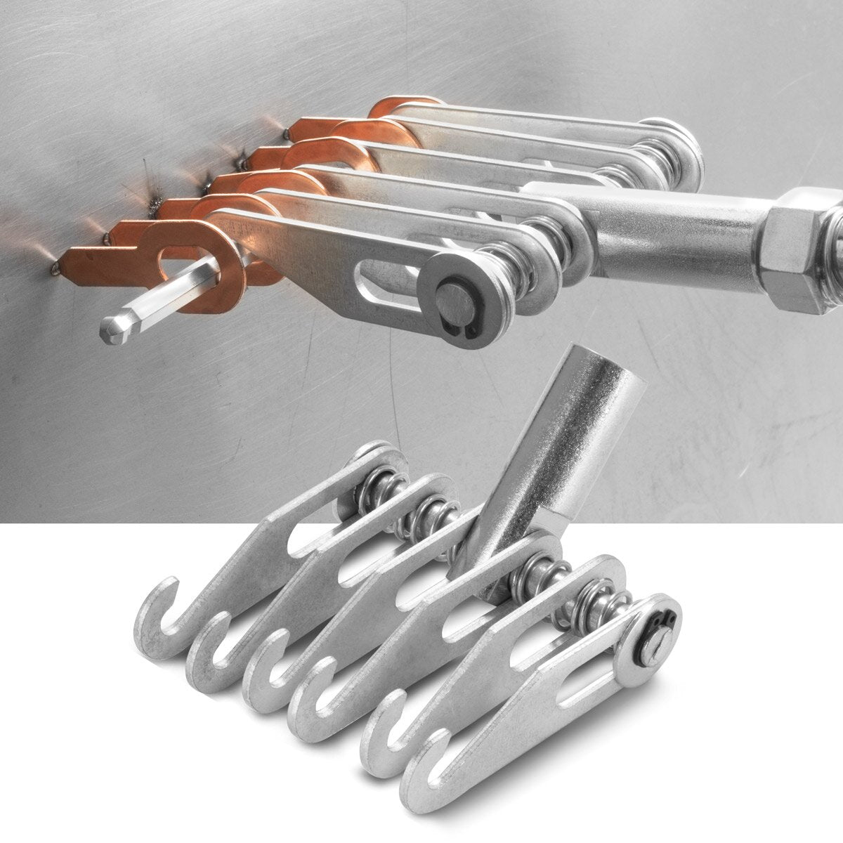 STAHLWERK Dellenzieher Set mit Ausbeulkralle und Aluminium-Dellenabzieher | Smart Repair Zubehör für Ausbeulspotter | Dellenlifter Ausbeulwerkzeug zur professionellen Reparatur von Kfz-Karosserien