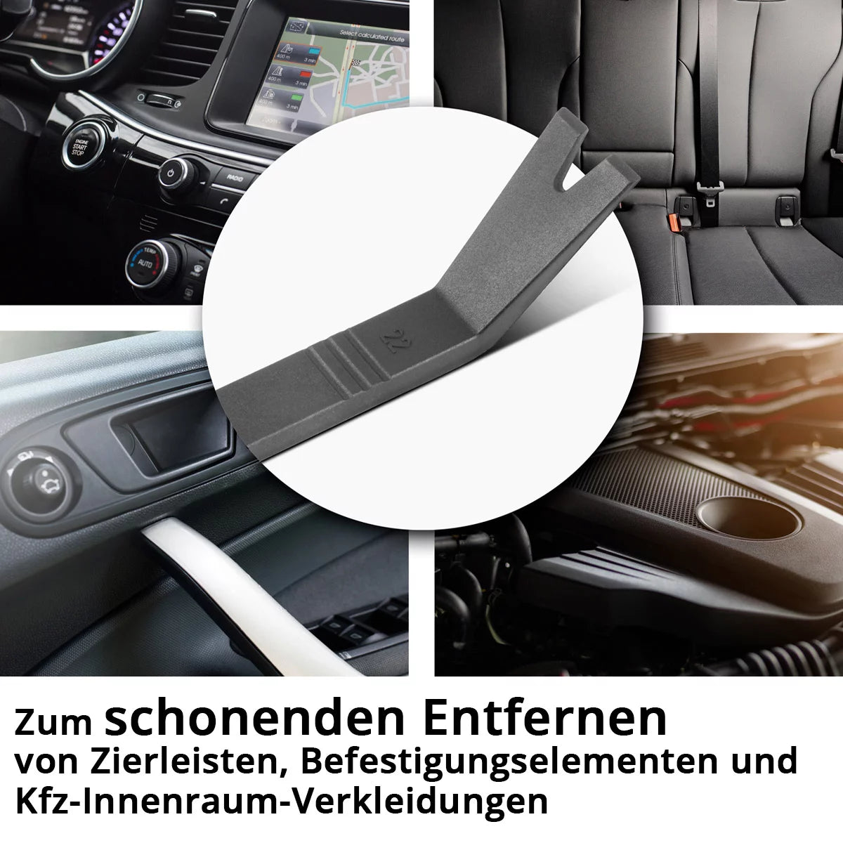 STAHLWERK Demontage-Werkzeug-Set 27-teilig Ausbauwerkzeug | Cliplöser| Clipheber | Montagekeile | Montagehebel | Zierleistenkeile | Auto-Hebelwerkzeug zum schonenden Entfernen der Kfz-Innenraum-Verkleidung