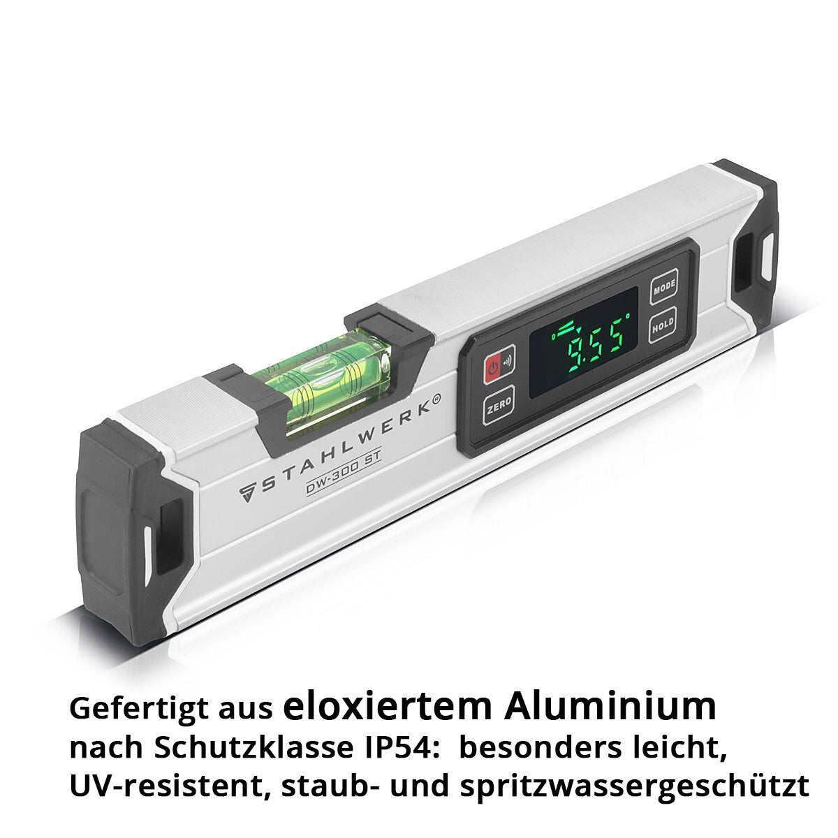 Steelworks Digital Water Scale DW-300 ST en aluminium avec une échelle directionnelle magnétique de longueur de 300 mm | Échelle de l'eau de l'aimant | Échelle d'eau en aluminium | Échelle d'eau numérique | Couteau en linge
