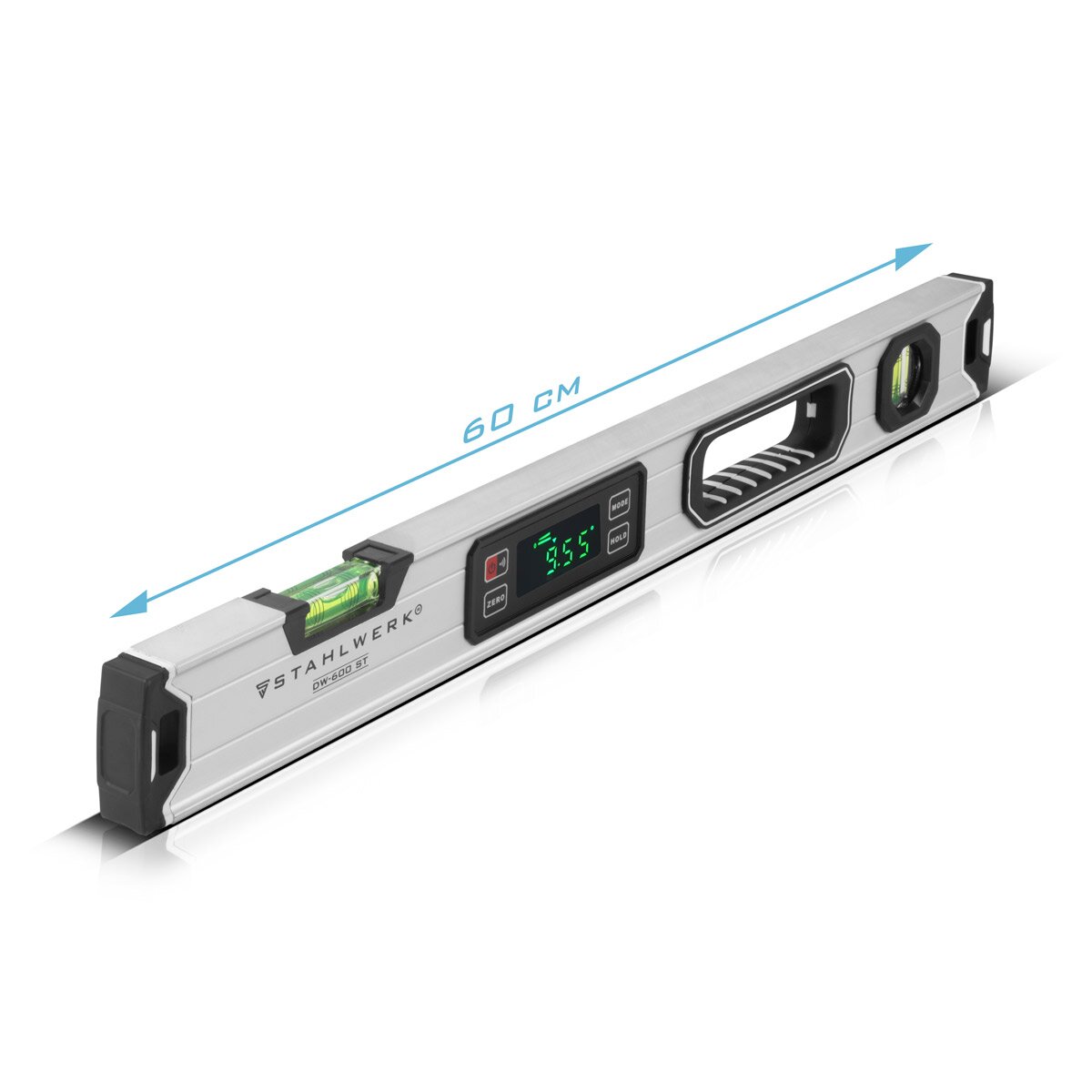 Steelworks Digital Water Scale DW-600 ST en aluminium avec une échelle directionnelle magnétique de longueur de 600 mm | Échelle de l'eau de l'aimant | Échelle d'eau en aluminium | Échelle d'eau numérique | Couteau en linge