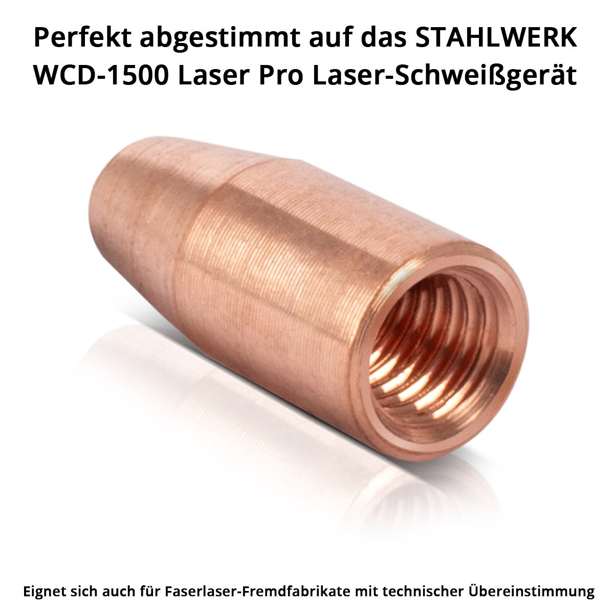 STAHLWERK Drahtführungsdüsen 4er Set 0,8/1,0/1,2/1,6 mm Führungsdüsen für Laser-Schweißbrenner | Laser-Schweißgeräte