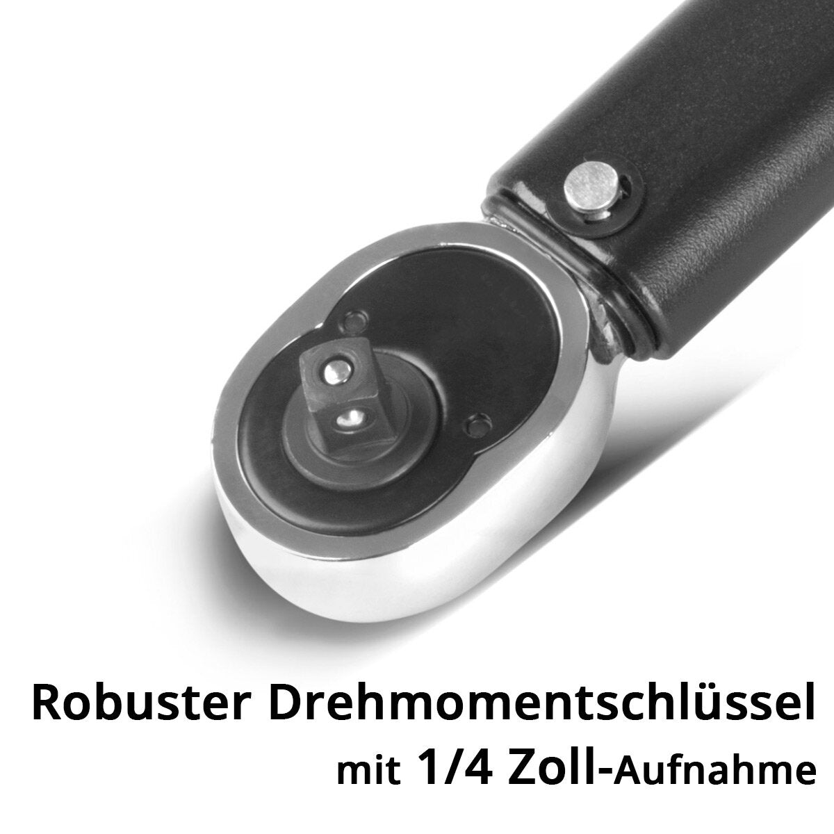 STAHLWERK Drehmomentschlüssel TW-25 ST 5-25 Nm 1/4“ Zoll Umschaltknarre | Ratschenschlüssel | Ratsche | Knarre mit Mikrometerskala