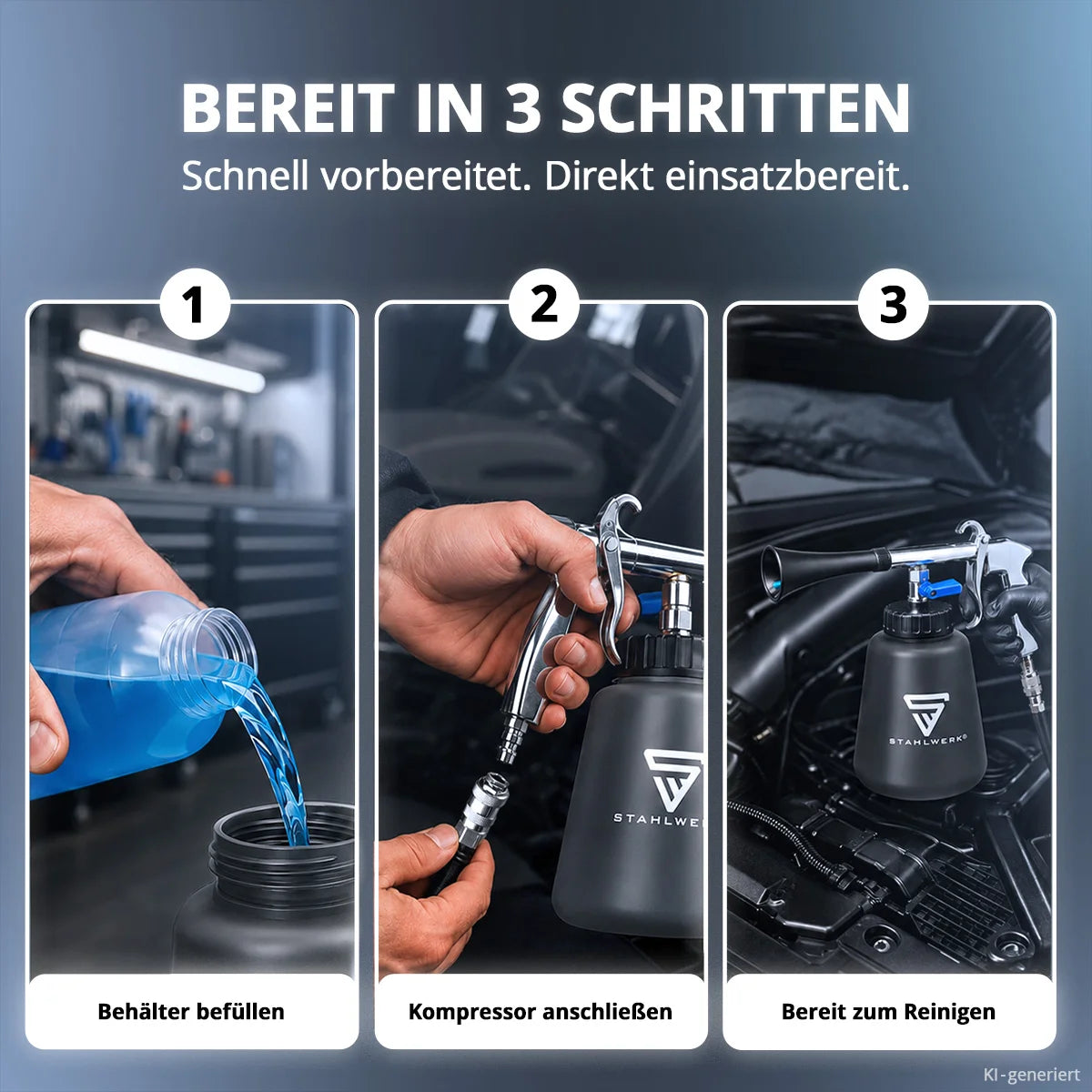 STAHLWERK Druckluft-Reinigungspistole RP-90 ST mit Wirbel-Effekt | Effektiver Druckluft-Reiniger | Innenreiniger | Waschpistole | Kfz-Ausblaspistole für effizientes Reinigen von Oberflächen