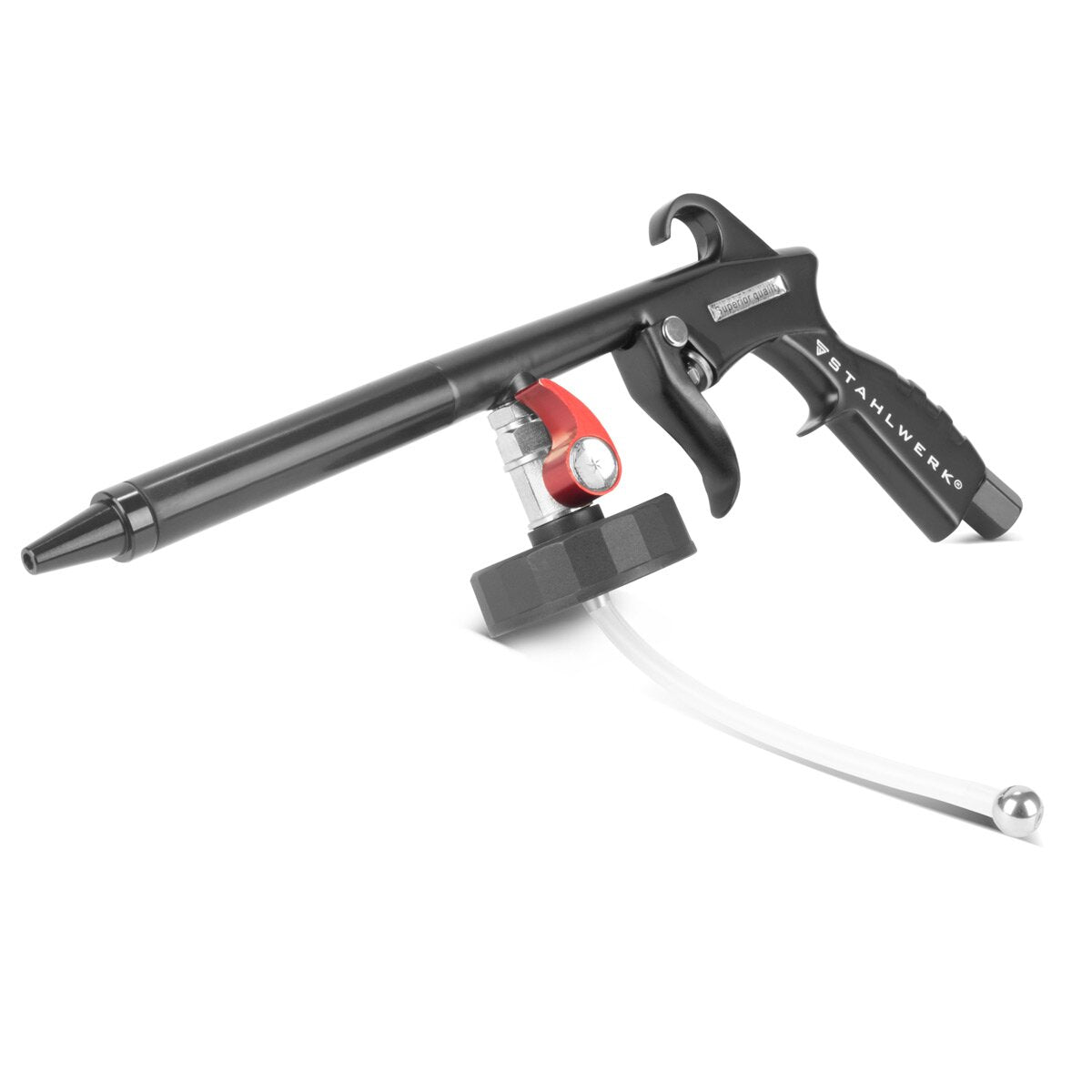 Steelworks compressed air cleaning pistol RP-93 ST | Professional compressed air cleaner for effective car wash and cleaning of different surfaces | Blowing pistol for vehicle preparation with removable 1 liter container