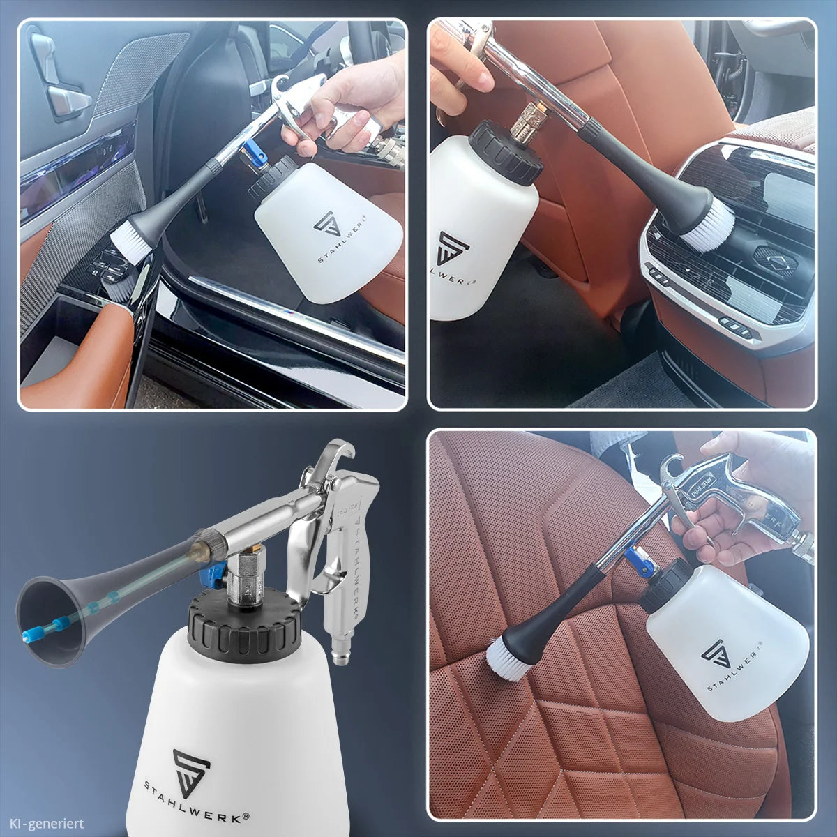 STAHLWERK professional compressed air cleaning gun RP-90 ST, high-quality compressed air cleaner with tornado effect for effective cleaning of dirty surfaces