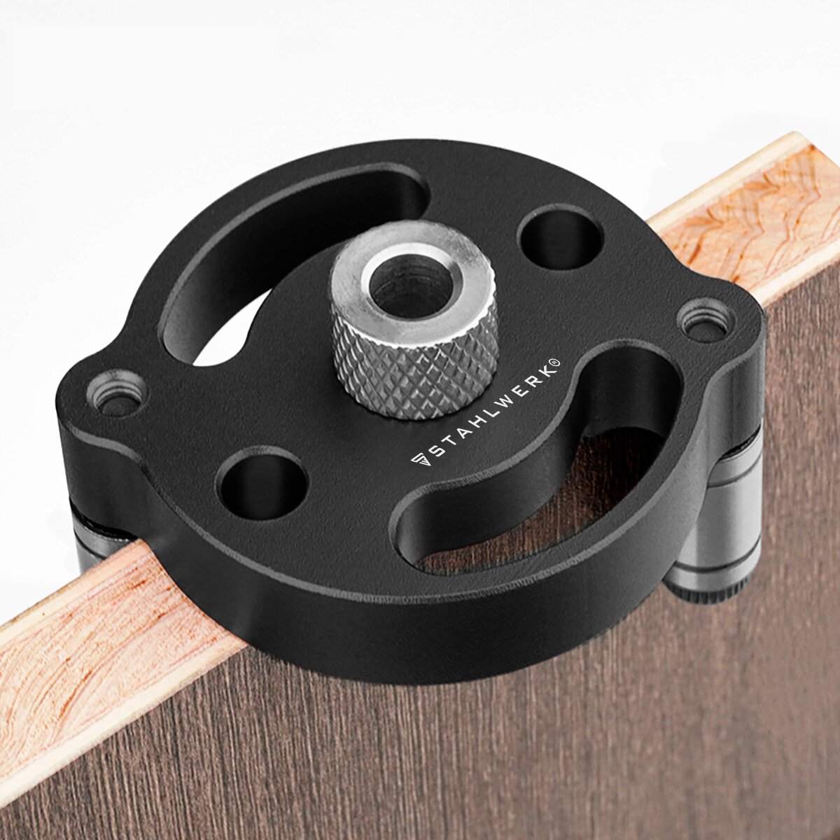 Set di dime per tasselli STAHLWERK con boccole e punte per trapano 3 | 4| 5| 6| 7| 8| 9| Tassello autocentrante da 10 mm | Calibro per tasselli | Dima di foratura | Guida per trapano | Aiuto alla perforazione | Dima di foratura per tasselli in legno