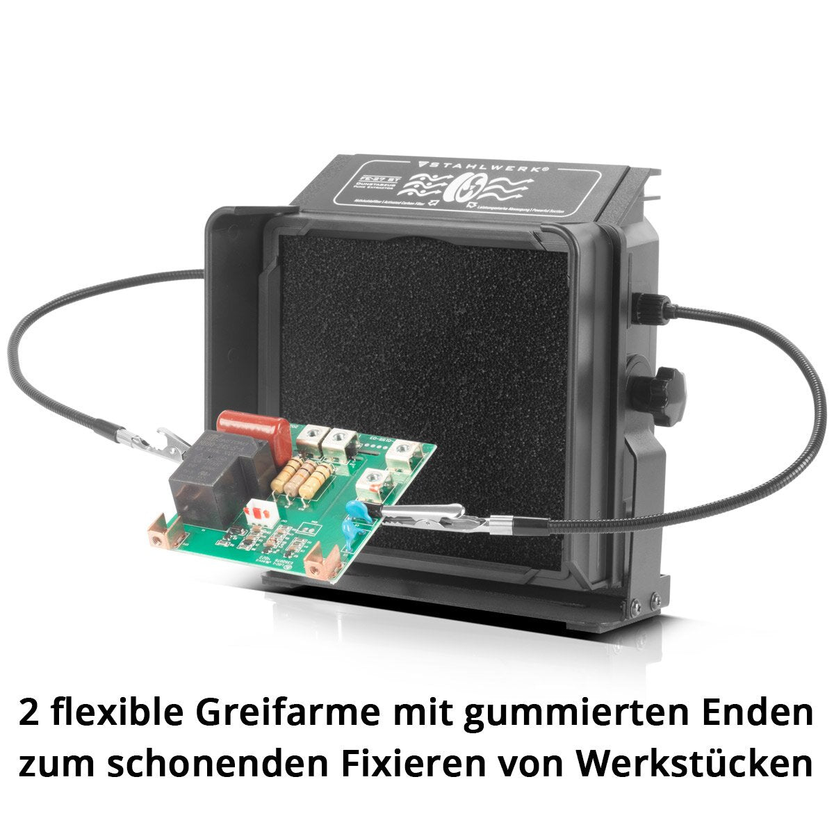 Steelworks Soldering Suction Fe-27 St con un extractor de filtro de 2 veces | Ingesta de humo | Sistema de succión | Absorbente de humo | Extracción de humo para succión y filtrado de humo, gases y vapor