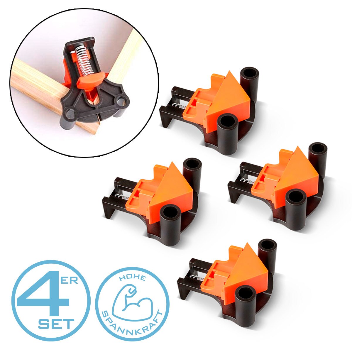Stahlwerk corner tensioner 4er set 60 ° | 90 ° | 120 ° angle tensioner | Angle clamp | Angle clamps | Frame tensioner | Corner clamp | Corner tensioner for aligning and fixing