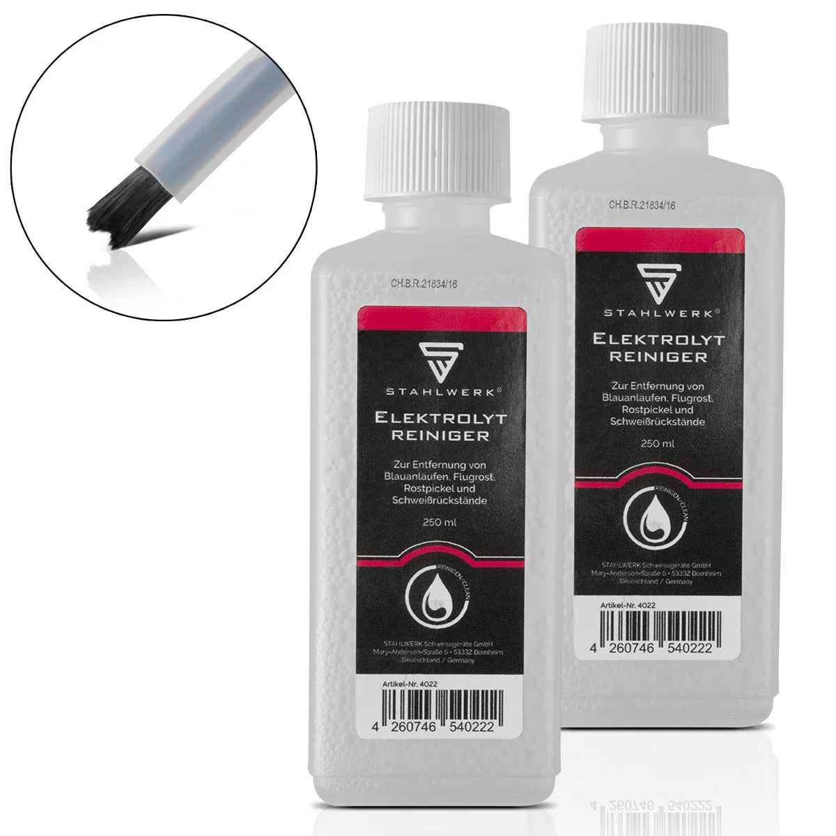 STAHLWERK 2 x detergente elettrolitico per dispositivi di pulizia dei cordoni di saldatura 250 ml