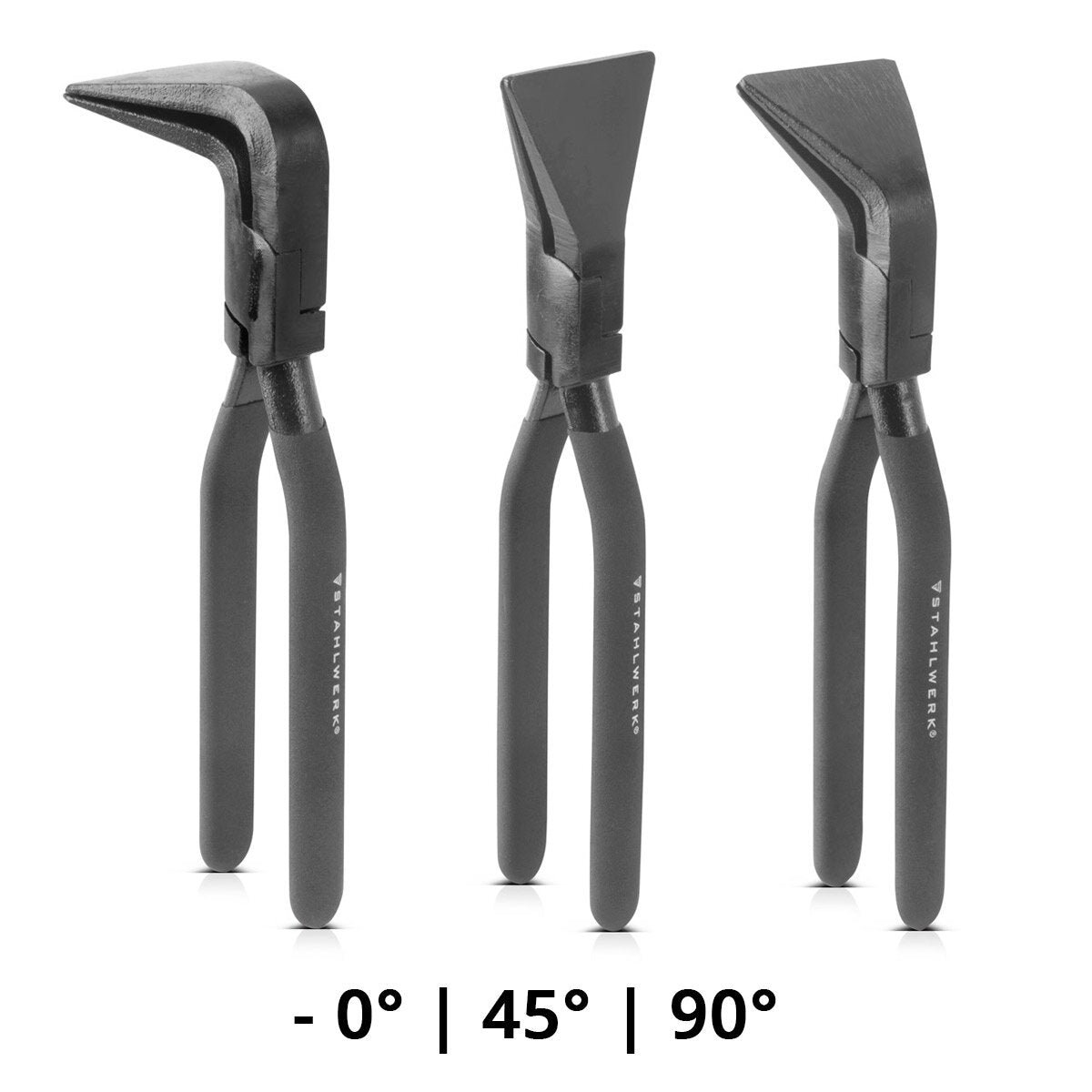 Stahlwerk folding tongs set 0 ° | 45 ° | 90 ° with 60 mm mowing width tongue pliers | Tlech pliers | Bending pliers | Spengler pliers | Tin -bending pliers | Roofer pliers | Plumbing tongs made of robust carbon steel
