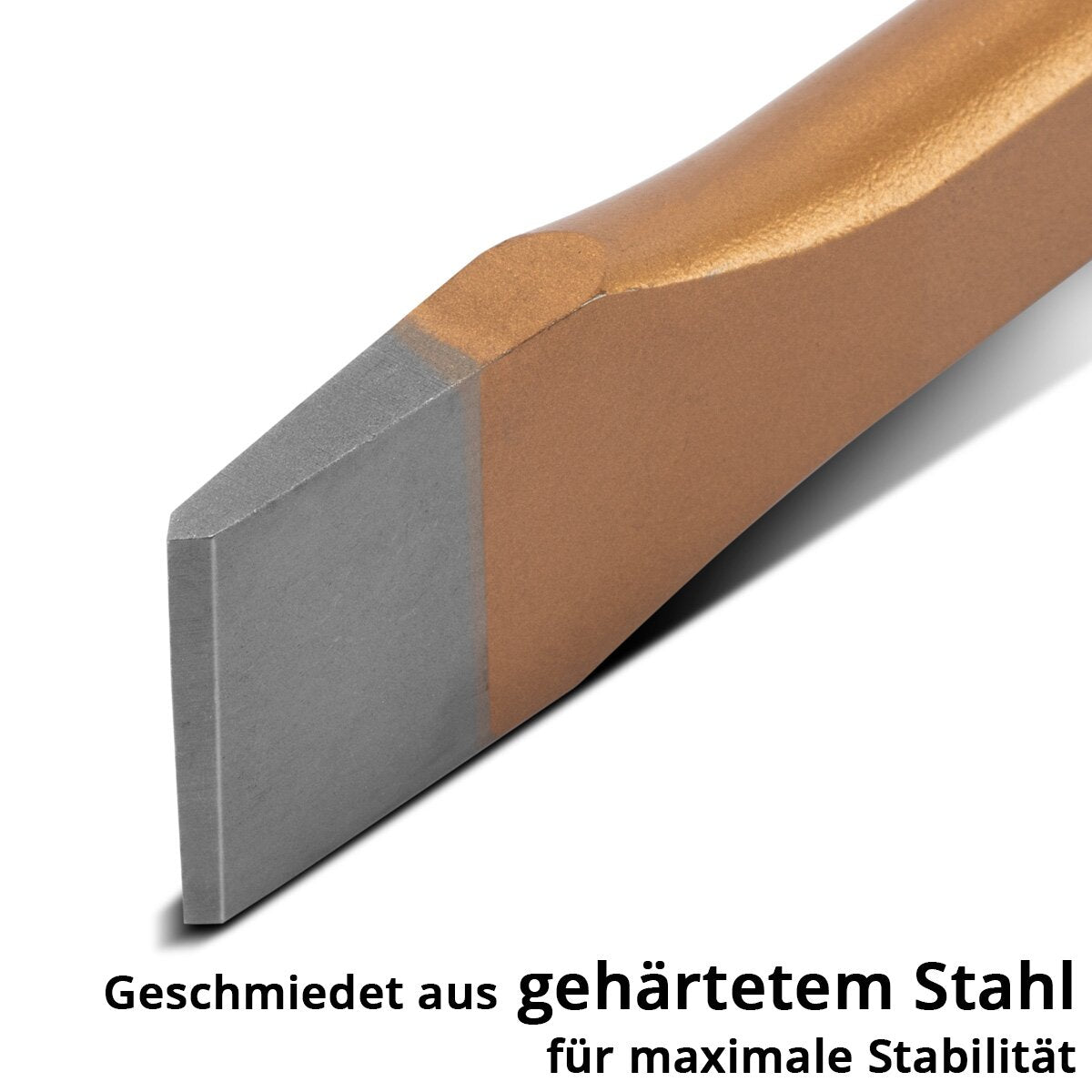 Acciaio flachmeißel 4 set oro 175 | 200 | 250 | 300 mm Sfalcano a mano in acciaio indurito per scalpelli professionali di metallo, pietra, legno, cemento, piastrelle e materie plastiche