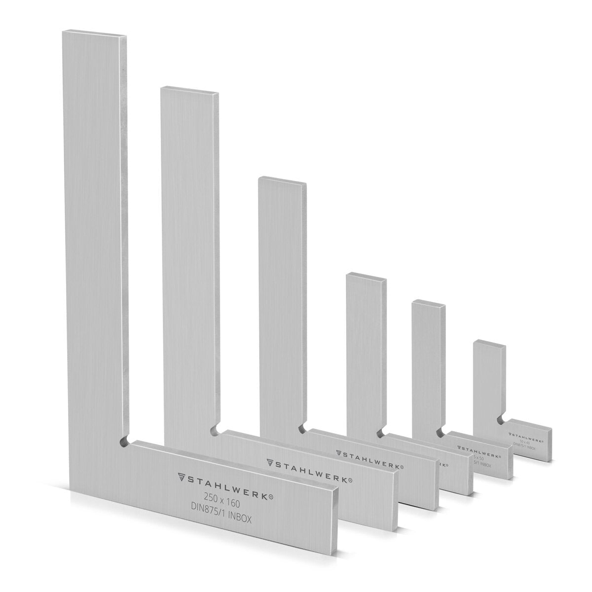 Planta de acero Ángulo plano 90 ° Conjunto de 6 partes DIN 875/1 Ángulo de control / cerrajero / ángulo de bloqueo / ángulo de impacto / ángulo de precisión Hecho de acero inoxidable