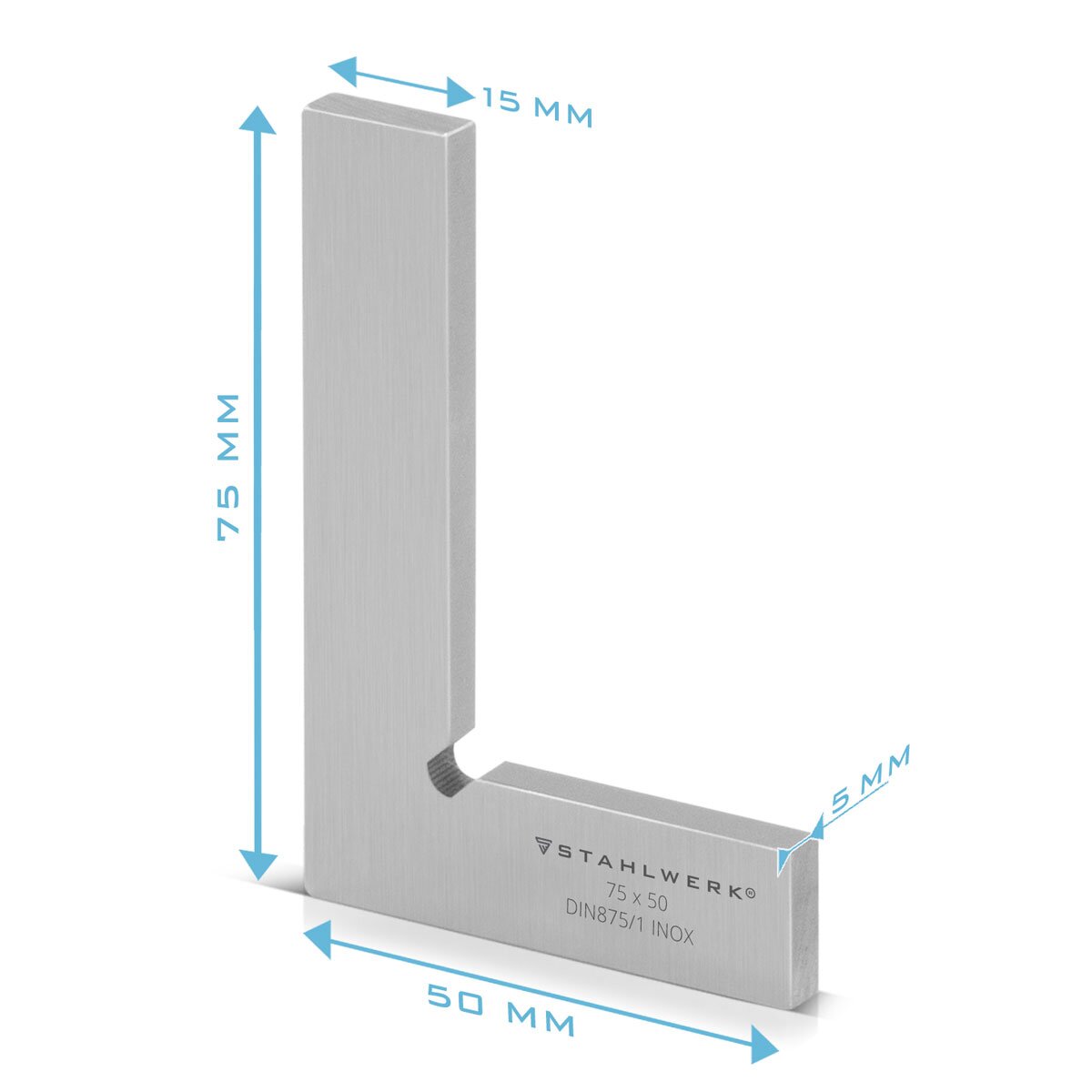 Planta de acero Ángulo plano 90 ° Conjunto de 6 partes DIN 875/1 Ángulo de control / cerrajero / ángulo de bloqueo / ángulo de impacto / ángulo de precisión Hecho de acero inoxidable