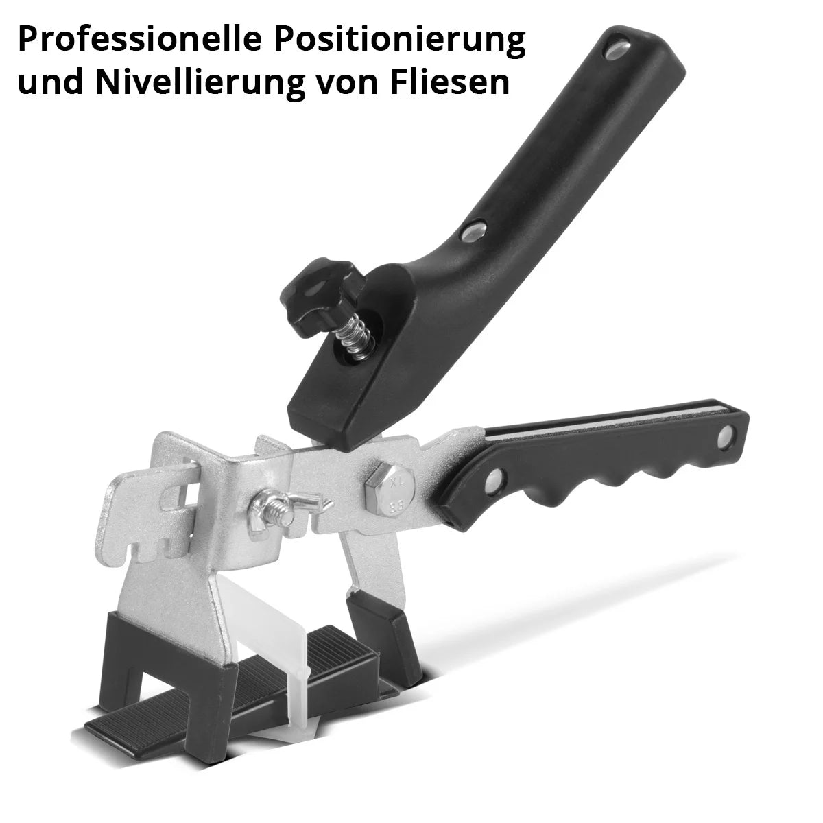 Steelworks tile level set | 200 trains for 2mm joint width | 100 leveling wedges | Laying system | Publishing aid | Tile-level tongs | Easy laying | Perfect tiles