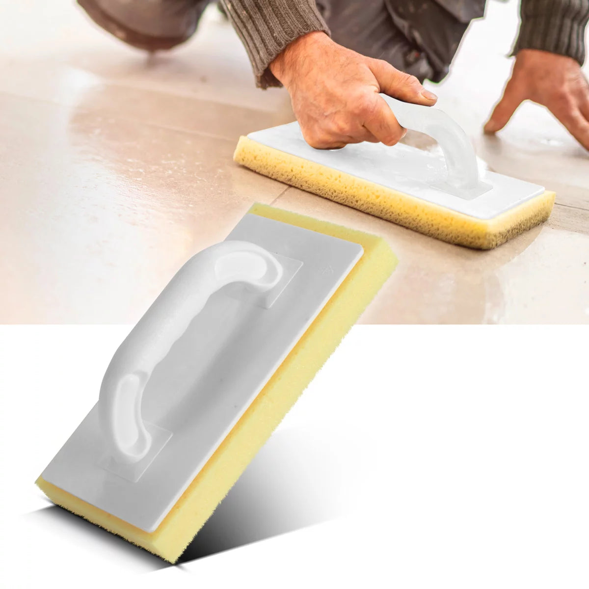 Steelworks tile washet | 4-part tiler washing set | Professional tile washing set with 12 liters of bucket | Tile washboard | Ribbon board | Tile cleaning | Perfect tiles