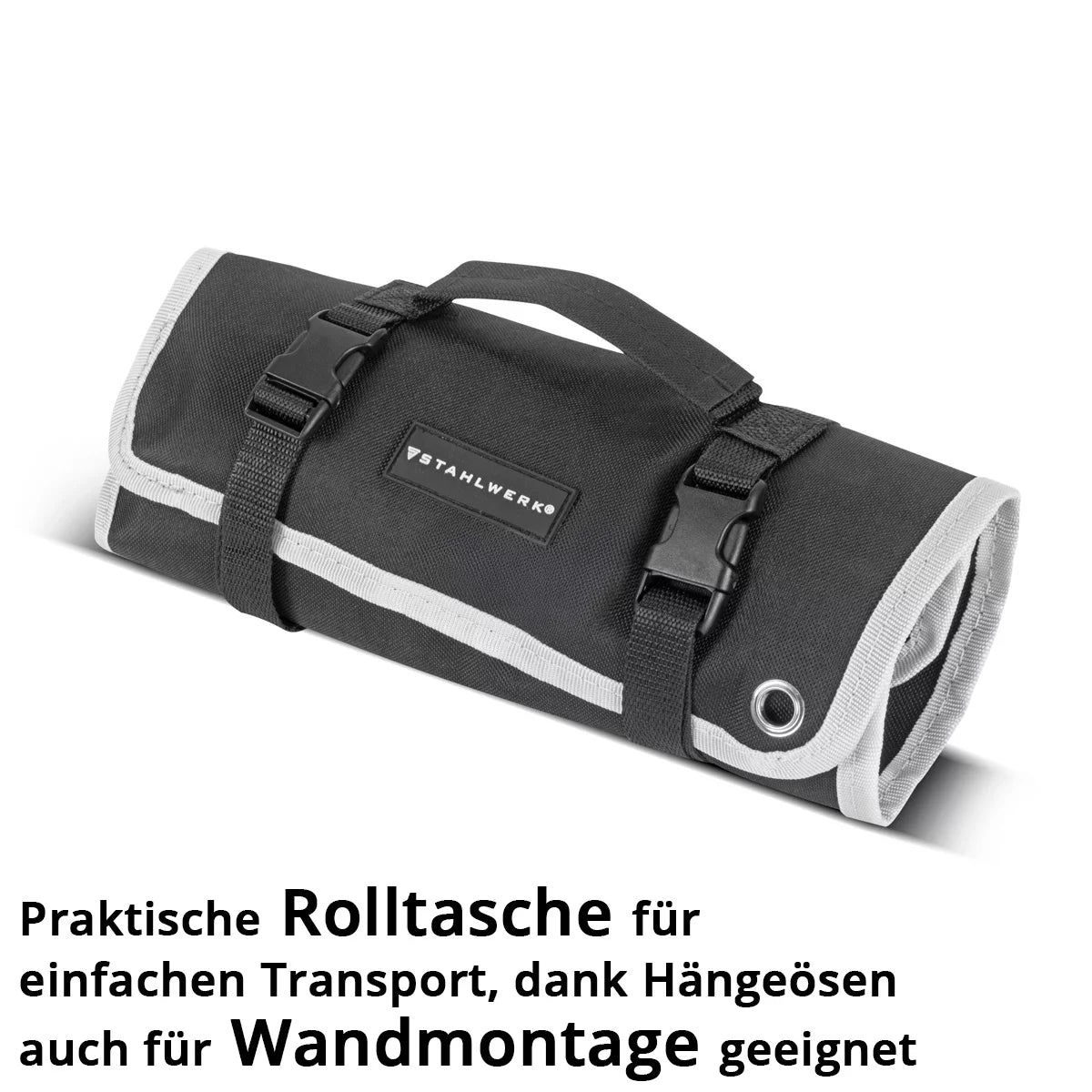 Steelworks grip-tongs set 6-part clamping area adjustable | Langbeck grip pliers 165/241mm | Gripzangen with curved cheeks 127/178/254 mm | C-clamp 152 mm | Ergonomic TPR grips | Roll bag included