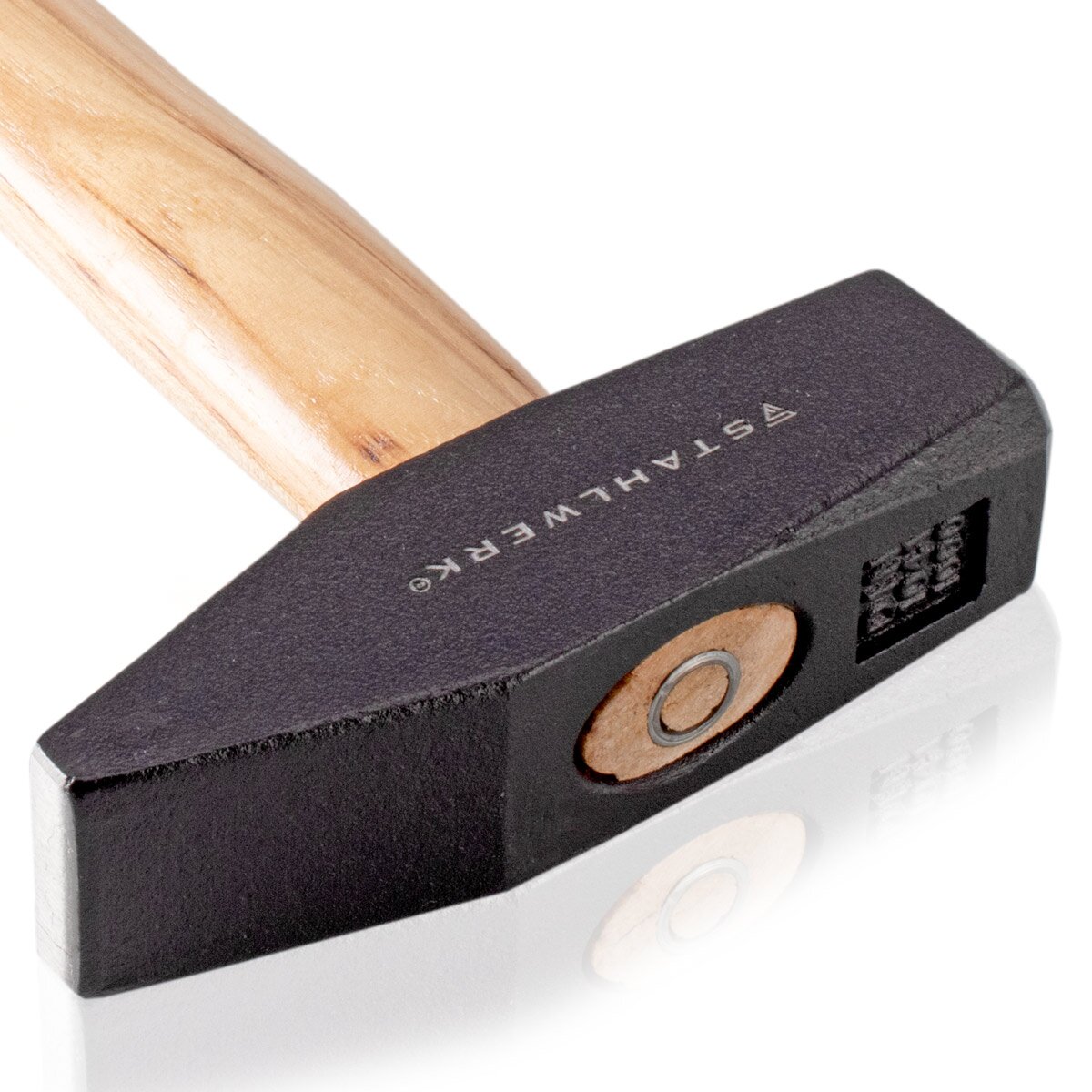 STAHLWERK Hammer Schlosserhammer im Set 100 g 300 g 1000 g Robuster Kopf aus geschmiedetem Stahl, gut ausbalanciert, ergonomischer Griff aus bruchfestem Hickory-Holz