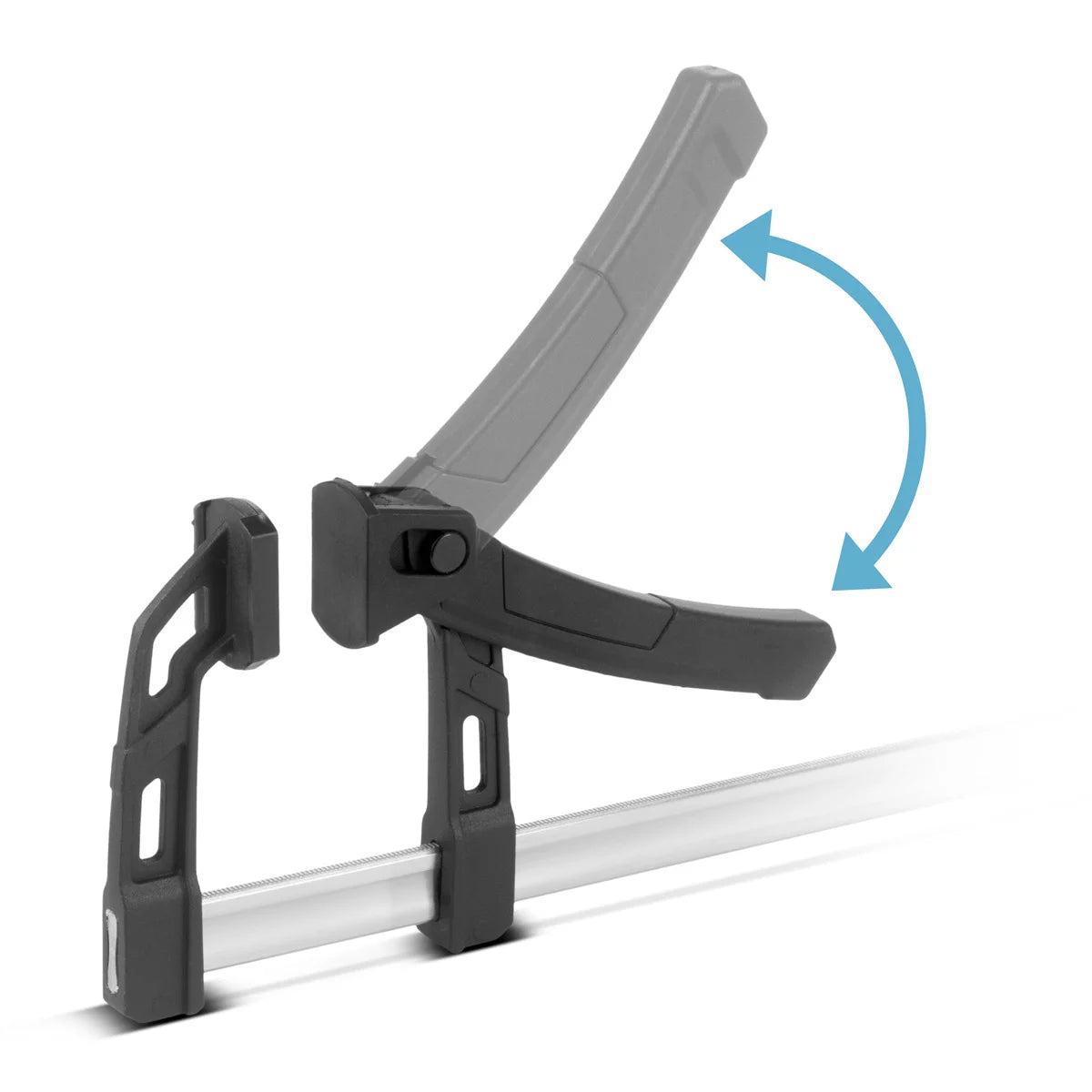Steelwork 3 x lever clamp 80x100 mm | powerful clamping clamp with 100 kg of pressure power | Quick tensioner for precise fixing of workpieces | Stable compound with span 100 mm, clamping depth 80 mm