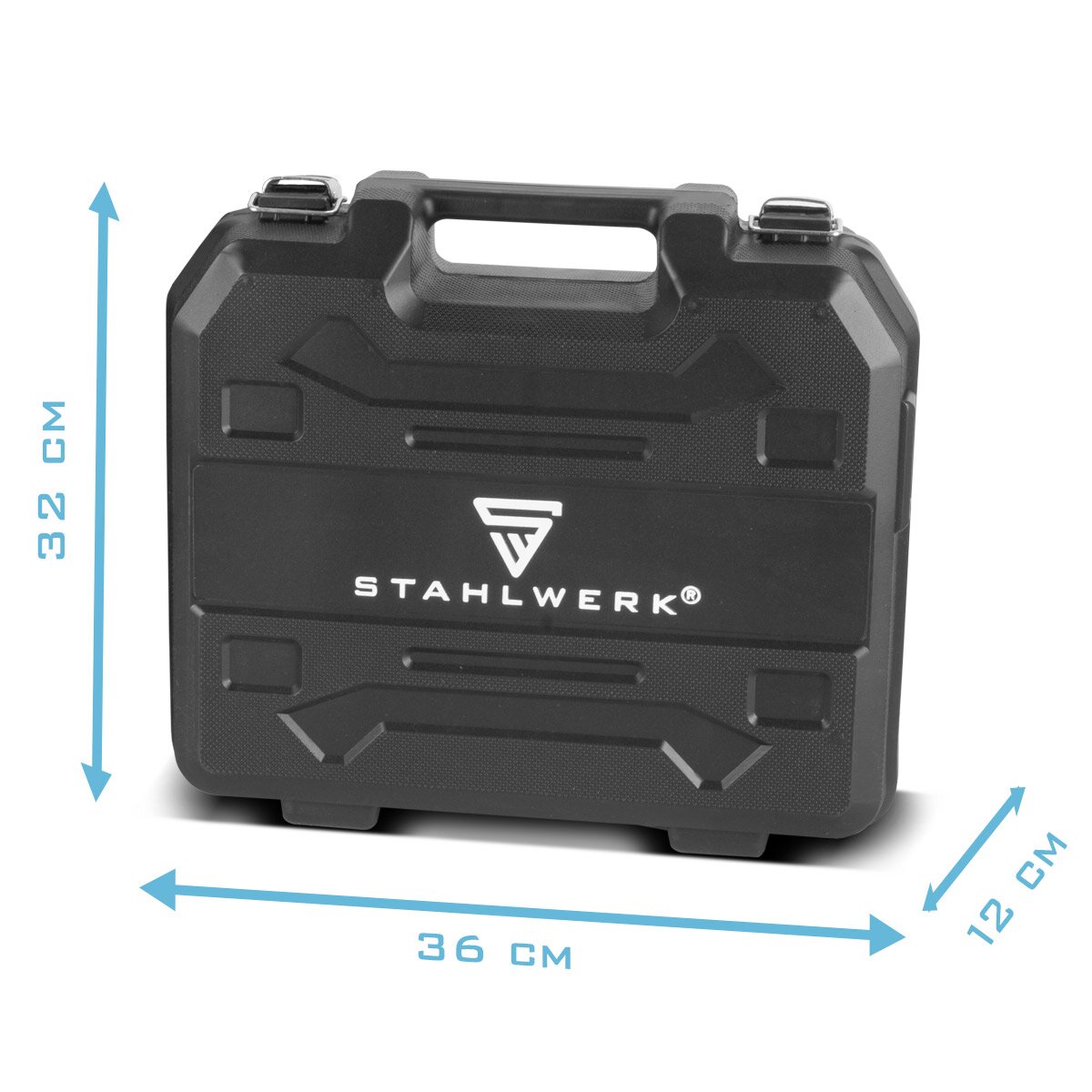 Steelworks DIY WILLER SET DTS-33 ST Tool Case | Boîte à outils | Boîte à outils avec un ensemble d'outils en 32 parties en perceuse à impact, tournevis, marteau, pinces, ruban de mesure, testeur de tension, bits et accessoires