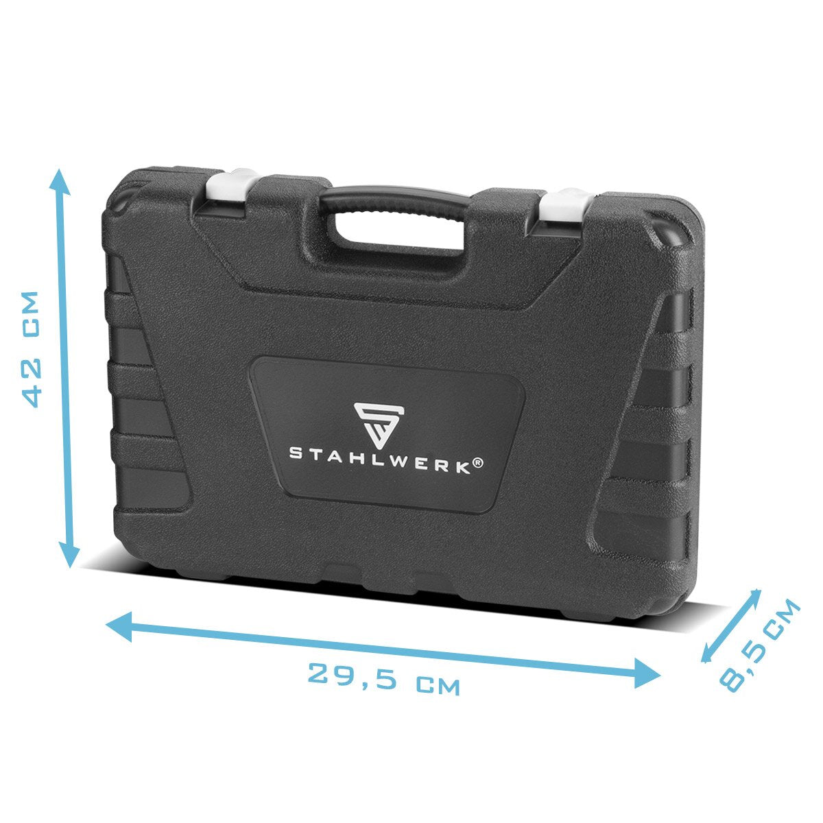 STAHLWERK Heimwerker Set HTS-109 ST Werkzeugkoffer | Tool Box | Werkzeugkasten mit 108-teiligem Werkzeug Set aus Schraubendrehern, Steckschlüsseln, Zangen, Hammer, Maßband, Bit-Set und Zubehör