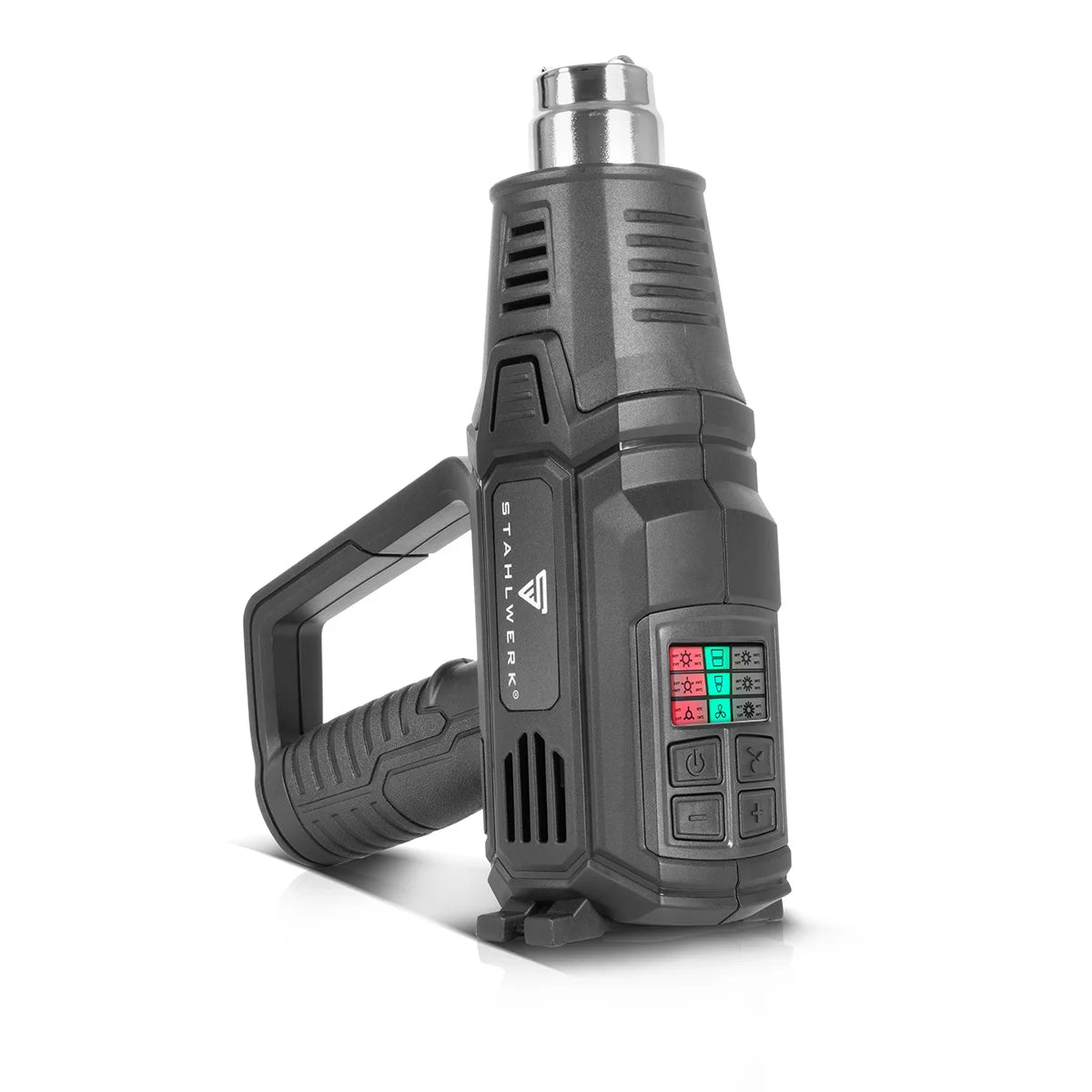 STAHLWERK HP-2000 PRO 2.000 Watt starke Heissluftpistole und Heissluftfön bis 600 Grad mit LED-Display und Digitalsteuerung | Heissluftgebläse zum Schweissen, Löten, Schrumpfen