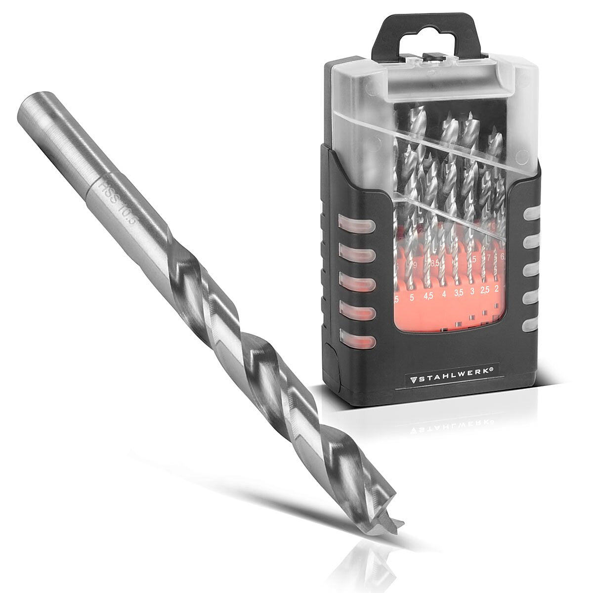 Acciaio HSS Drill a spirale in legno 25 Set 1-13 mm DIN 338 Drill di legno | Drill HSS | Bohrer Set | Set di trapani con bordi affilati e punta di centraggio per buchi precisi