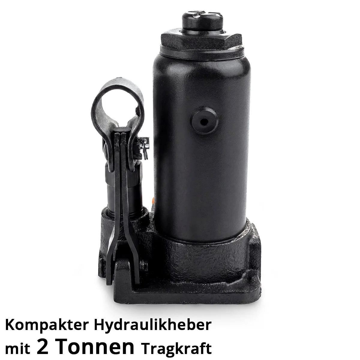 STAHLWERK Hydraulikheber GW0204 mit 2 t Tragkraft | Hubbereich 158 – 308 mm | Kompakter Stempelwagenheber | Hydraulik-Wagenheber | Stabiler Flaschenwagenheber für Maschinen, Nutzfahrzeuge und Pkw