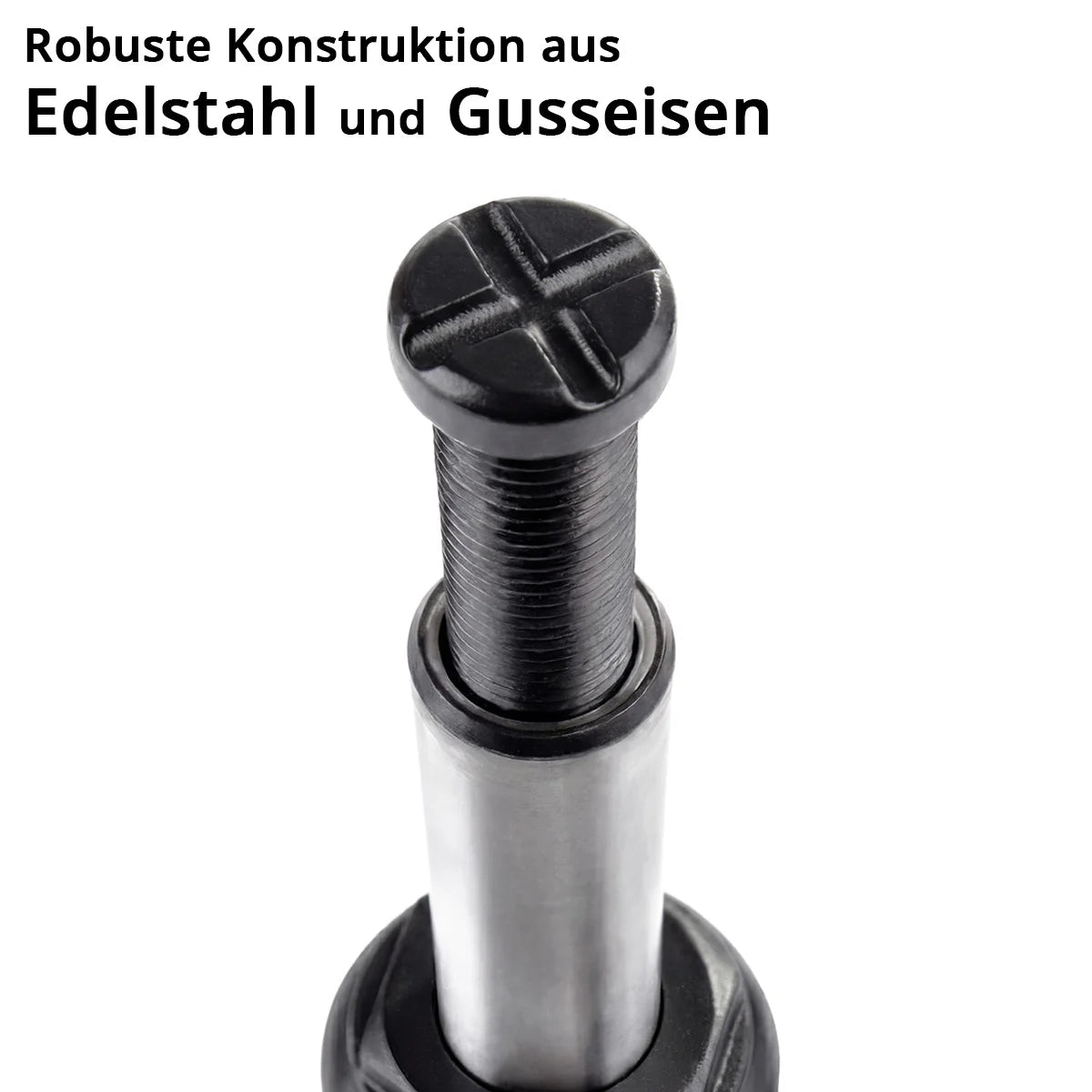 STAHLWERK Hydraulikheber GW1604 mit 16 t Tragkraft | Hubbereich 225 - 445 mm | Kompakter Stempelwagenheber | Hydraulik-Wagenheber | Stabiler Flaschenwagenheber für Maschinen, Nutzfahrzeuge und Pkw