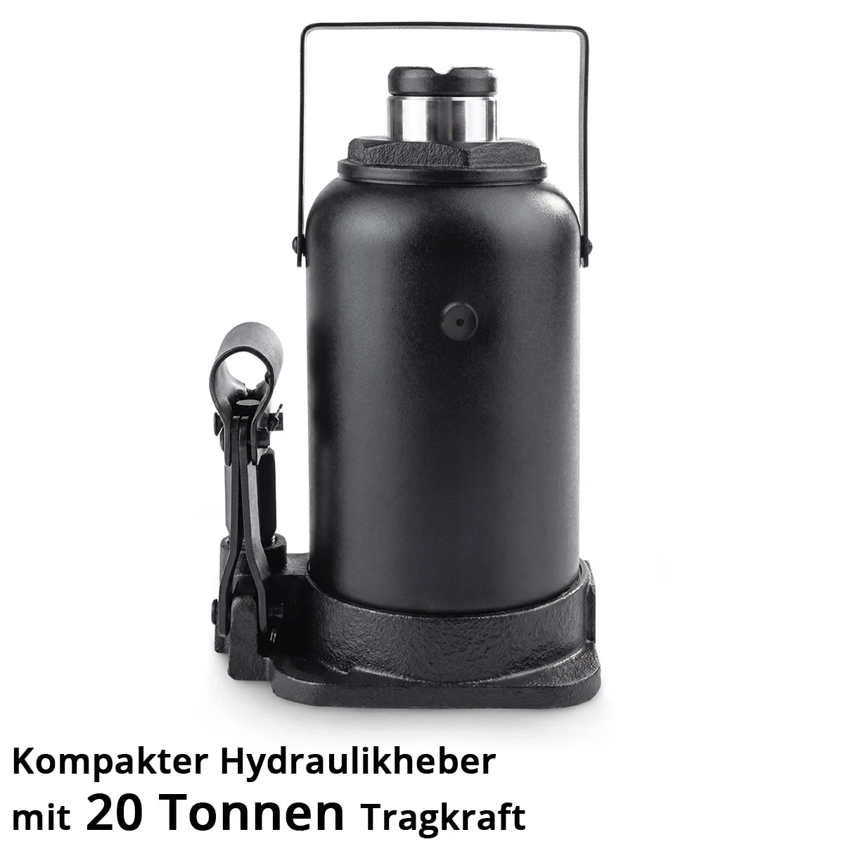 STAHLWERK Hydraulikheber GW2004 mit 20 t Tragkraft | Hubbereich 235 - 440 mm | Kompakter Stempelwagenheber | Hydraulik-Wagenheber | Stabiler Flaschenwagenheber für Maschinen, Nutzfahrzeuge und Pkw